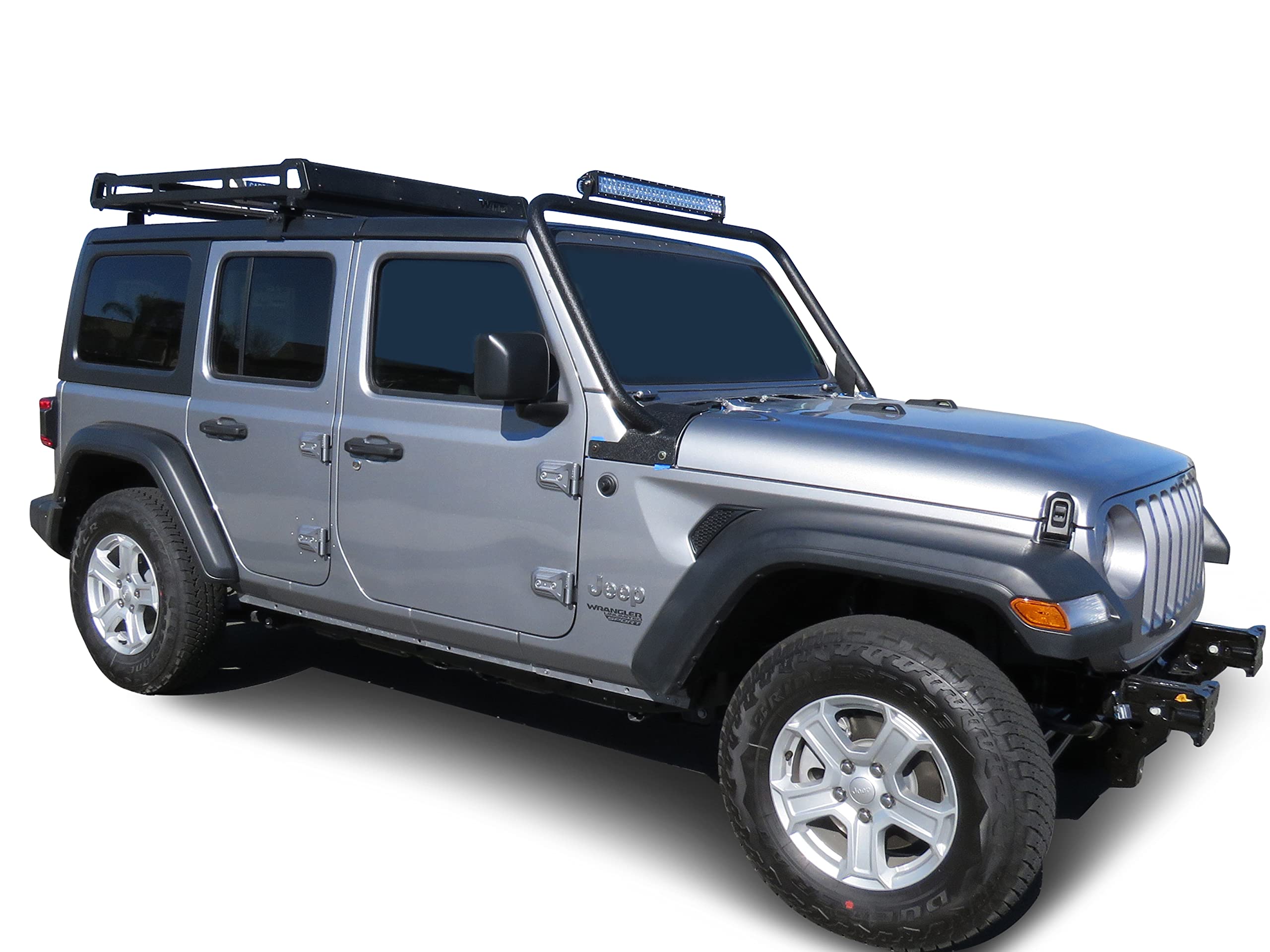 Black Horse Off Road Traveler Roof Rack Modular Black Compatible With 2018-2023 Jeep Wrangler (Incl. 21-23 4Xe & Excl. 4-Door Tr