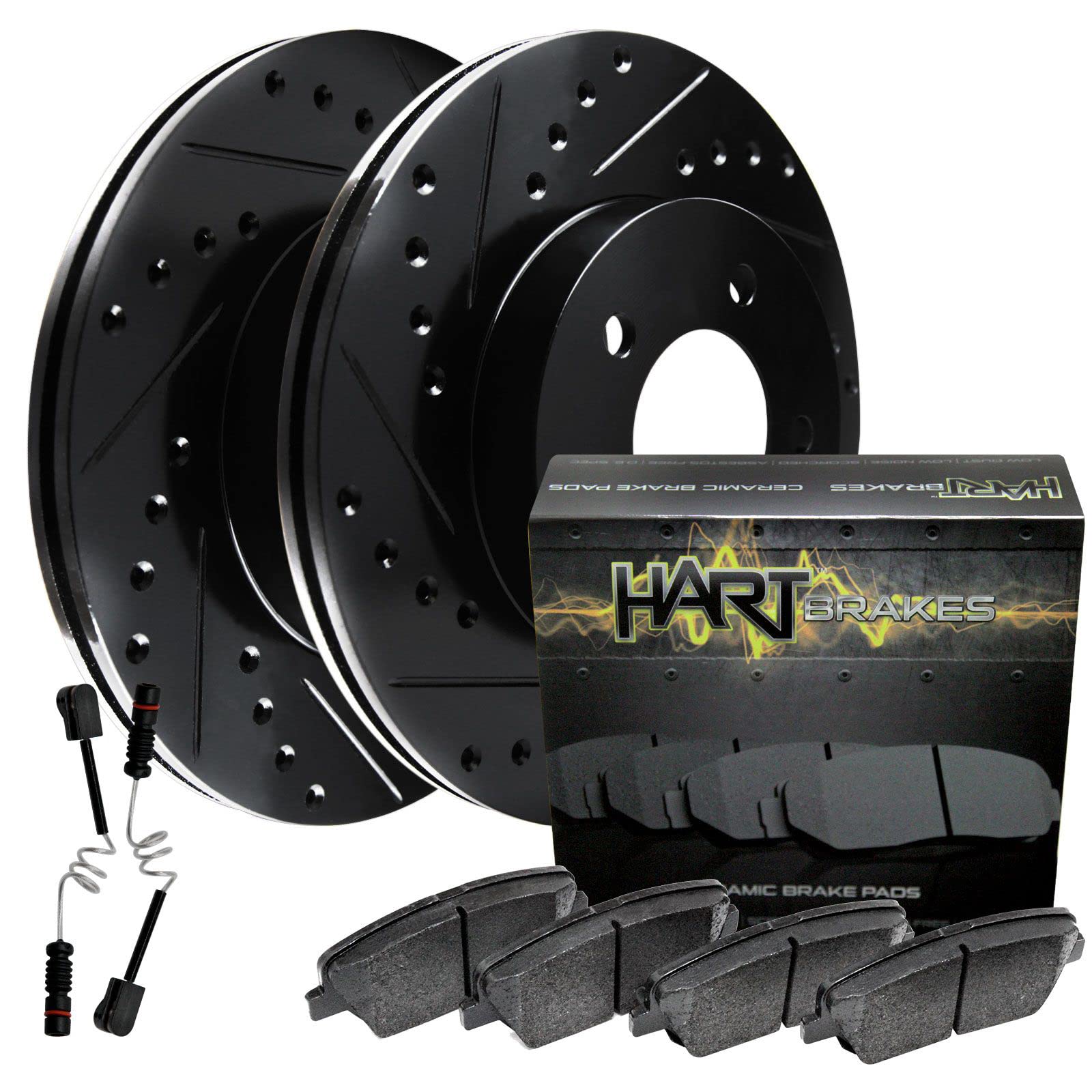 Hart Brakes Front Brakes And Rotors Kit |Front Brake Pads| Brake Rotors And Pads| Ceramic Brake Pads And Rotors - Bhcf.35231.02