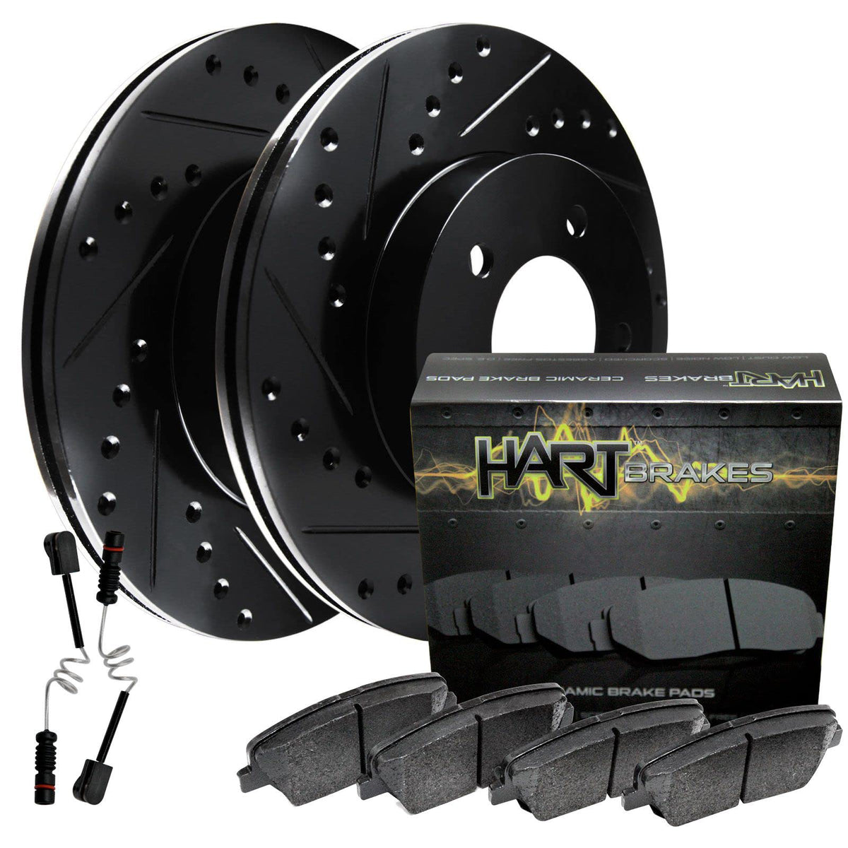 Hart Brakes Front Brakes And Rotors Kit |Front Brake Pads| Brake Rotors And Pads| Ceramic Brake Pads And Rotors - Bhcf.35231.02