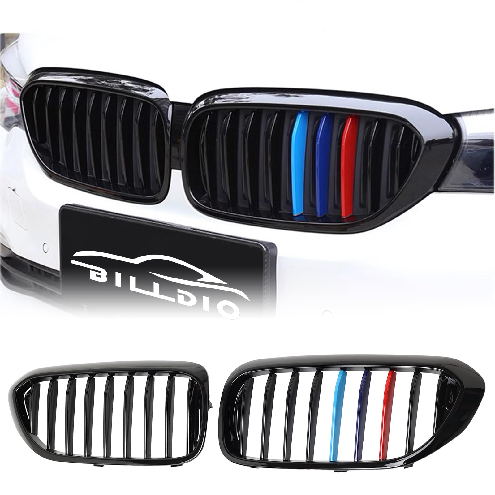 Billdio G30 Grille,Front Kidney Grill M Color Grille Compatible With 2017 2018 2019 2020 Bmw 5 Series G30 530E 530E Xdrive 530I