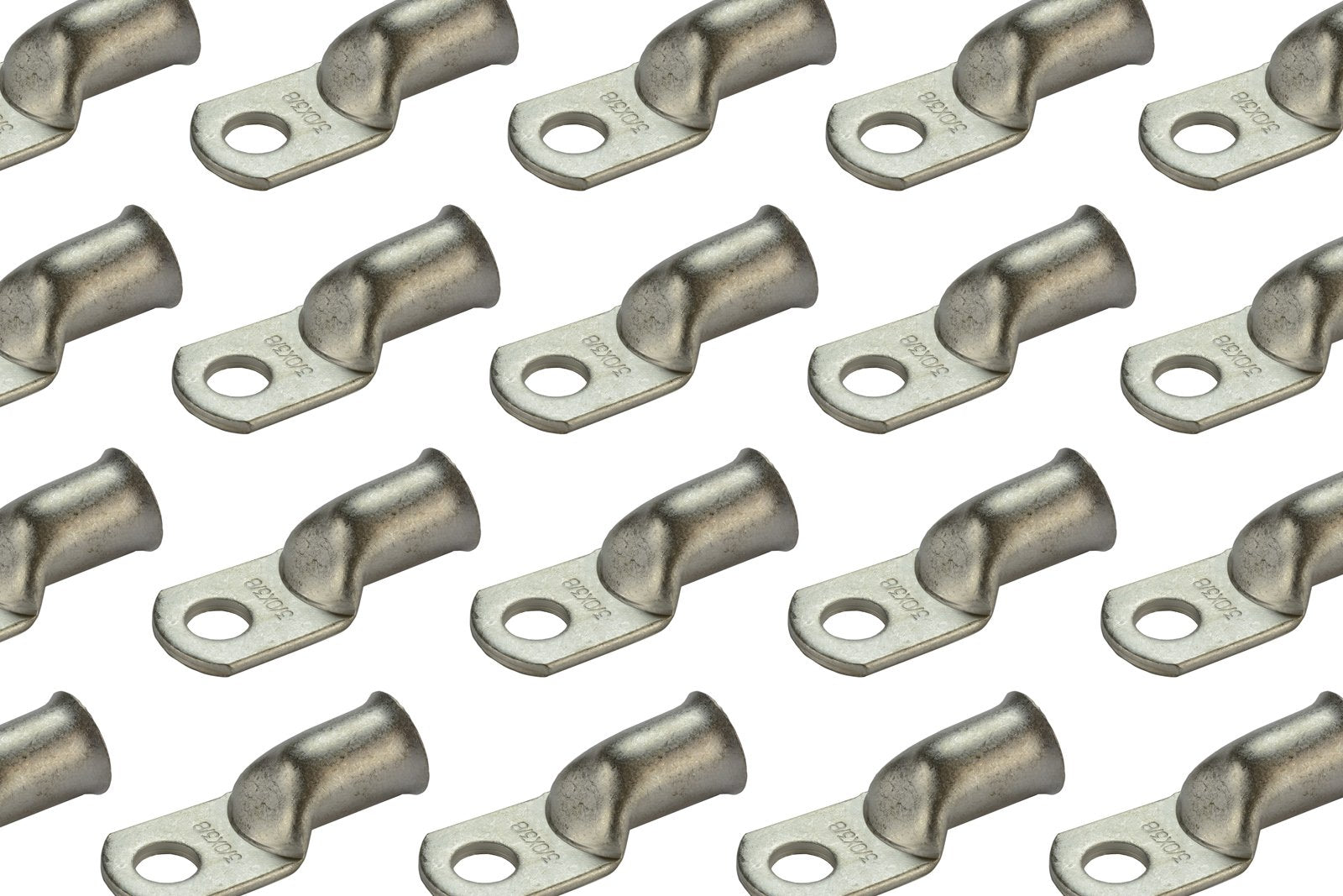 Temco 50 Pack Tinned Copper Welding Battery Cable Ends, Lugs Terminal 3/0 Awg 3/8'' Hole - Marine Grade (6 Awg To 1/0 Awg Option