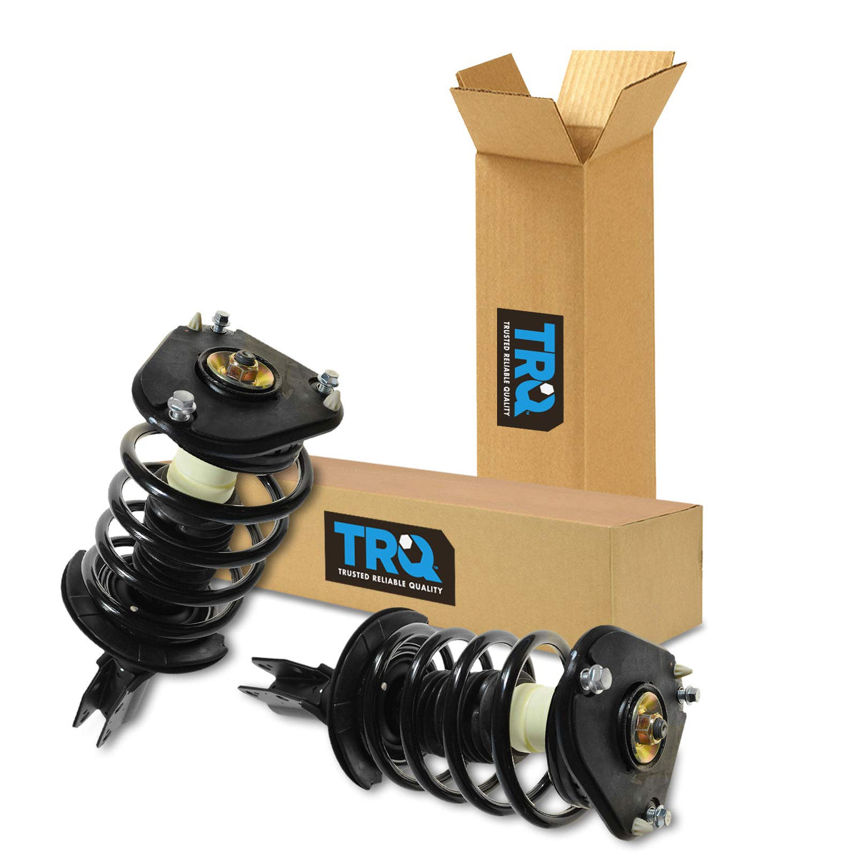 Trq Front Strut & Coil Spring Assembly Set Driver & Passenger Sides Compatible With 00-05 Buick Lesabre Cadillac Deville 01-03 O