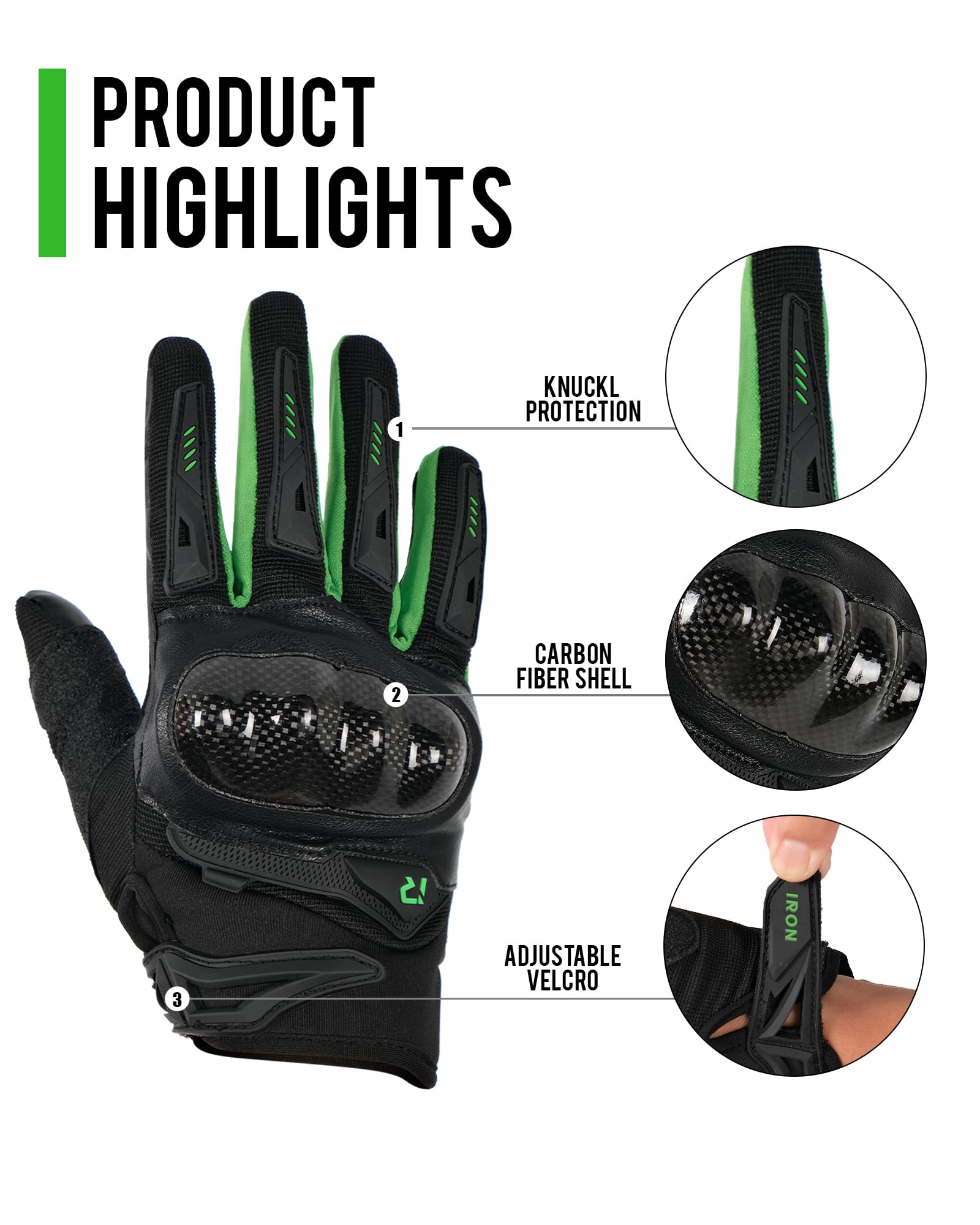 Iron Jia 'S Motorcycle Gloves For Men And Women, Summer Touchscreen Riding Gloves With Palm Sliders, Protective Gear For Road Ra