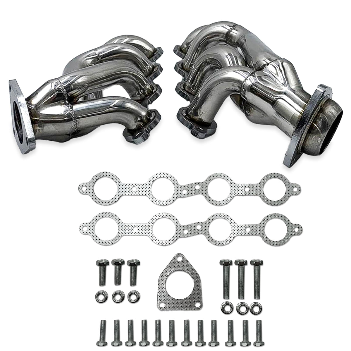 Exhaust Headers 2002-2013 Silverado Sierra Suburban Tahoe Yukon Escalade 4.8L 5.3L 6.0L 6.2L V8 LS Style Engines 304 Stainless S