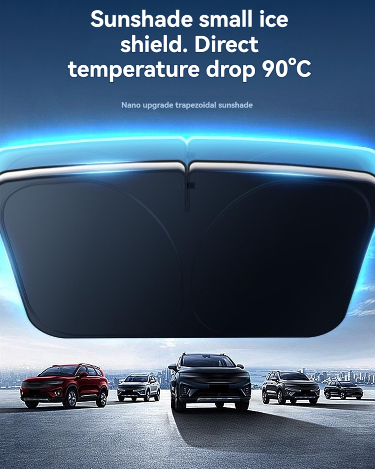 Windshield Sun Shade For Jeep Grand Cherokee Front Window Shades Cover For Grand Cherokee 2001-2025 Windshield Sun Visor Protect