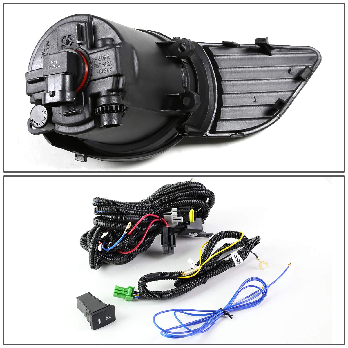 DNA MOTORING FL-ZTL-221-SM Front Bumper Fog Light With Switch Driver & Passenger Side Enhance visibility [Compatible with 11-17