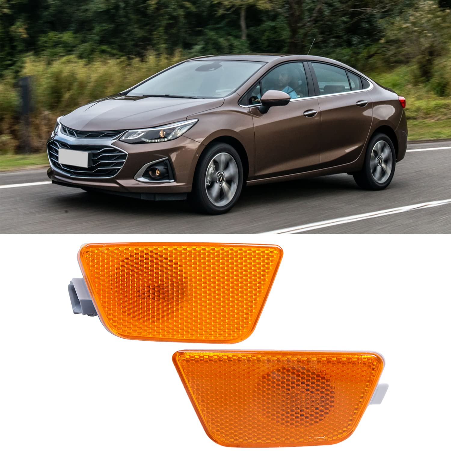 Ymhhefy Bumper Marker Light Front Driver And Passenger Compatible With Chevy Cruze 2011 2012 2013 2014 2015 Gm2550198N 42334144
