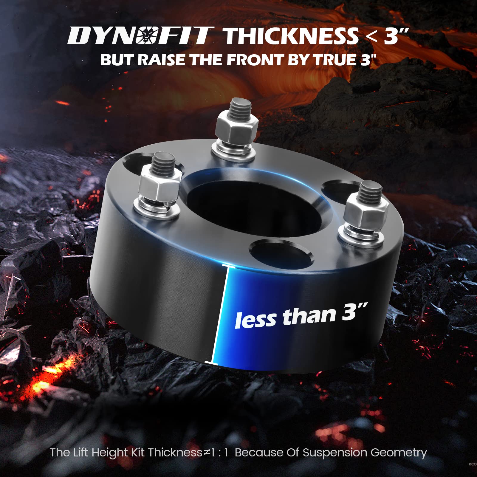 Dynofit 3''F+3''R Leveling Kits Compatible With 2004-2020 Ford F150 2Wd/4Wd, 3 Inch Front And 3 Inch Rear Strut Spacer Suspensio