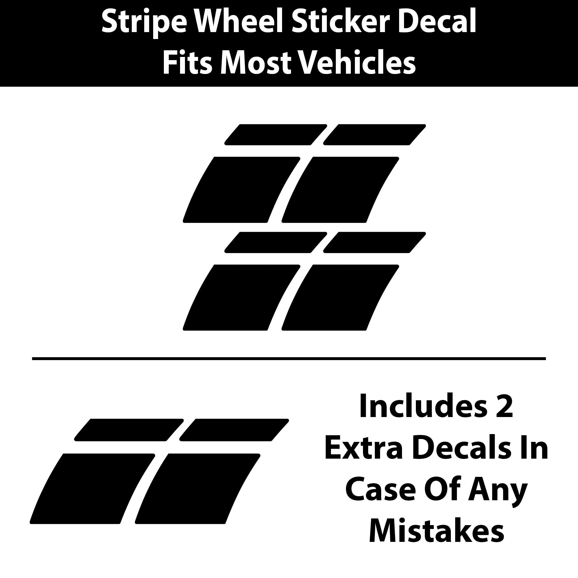 BOGAR TECH DESIGNS - Wheel Rim Decal Stripes for 18'' - 20'' Wheels, Gloss Yellow