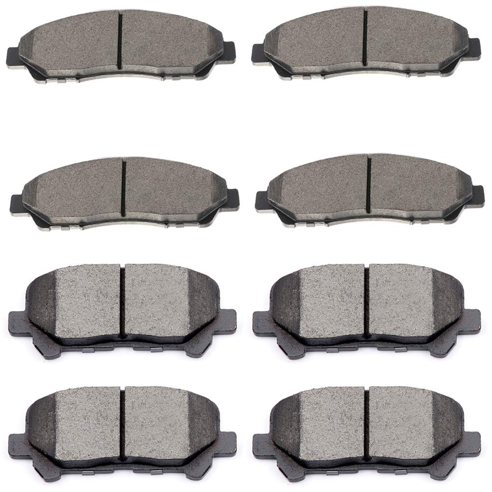Scitoo Ceramic Front Rear Disc Brake Pad Set Fit For 2007-2013 For Acura Mdx, 2010-2013 For Acura Zdx, 2009-2011 For Honda Pilot