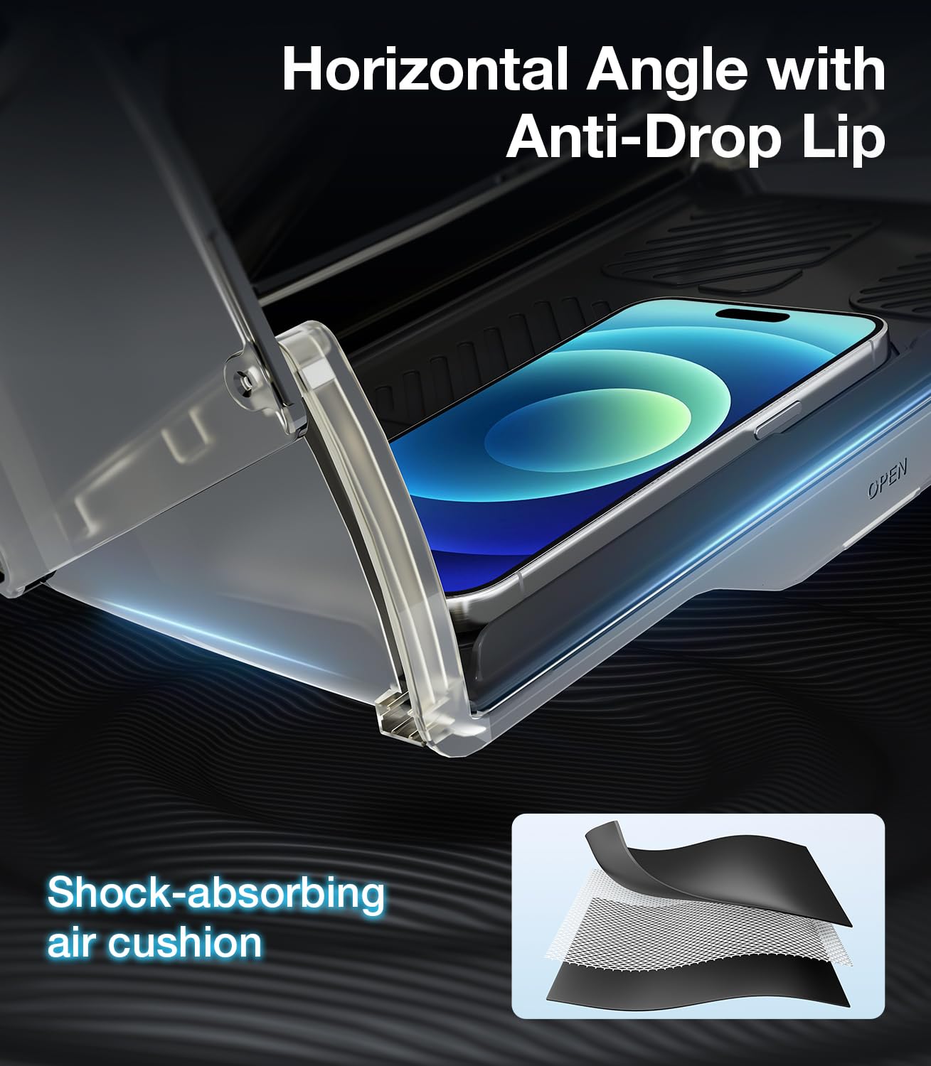 Wigoo 2025 Tesla Model 3 Accessories Under Screen Storage Box [Hidden Design & Stable Installation] Center Console Organizer Tra