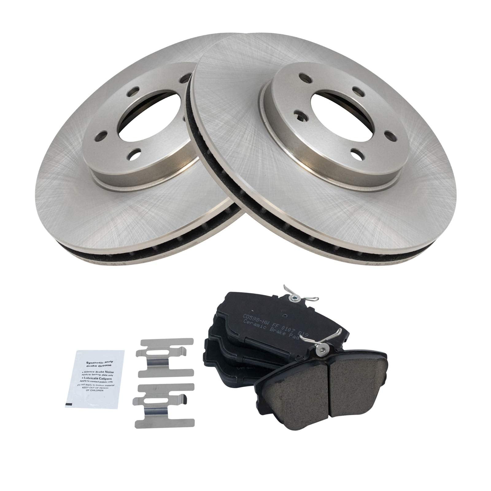 Trq Front Disc Brake Pad & Rotor Kit Ceramic For Taurus Continental Cougar