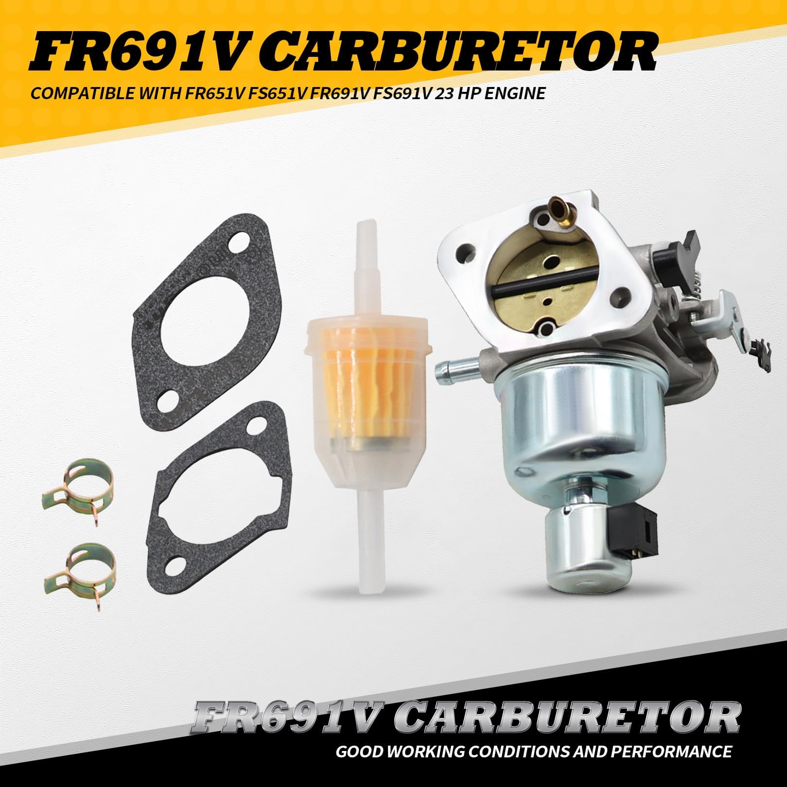 Jecoupoon FR691V Carburetor Compatible with 15004-0985 FS691V 15004-0829 Carb 23 Hp Engine