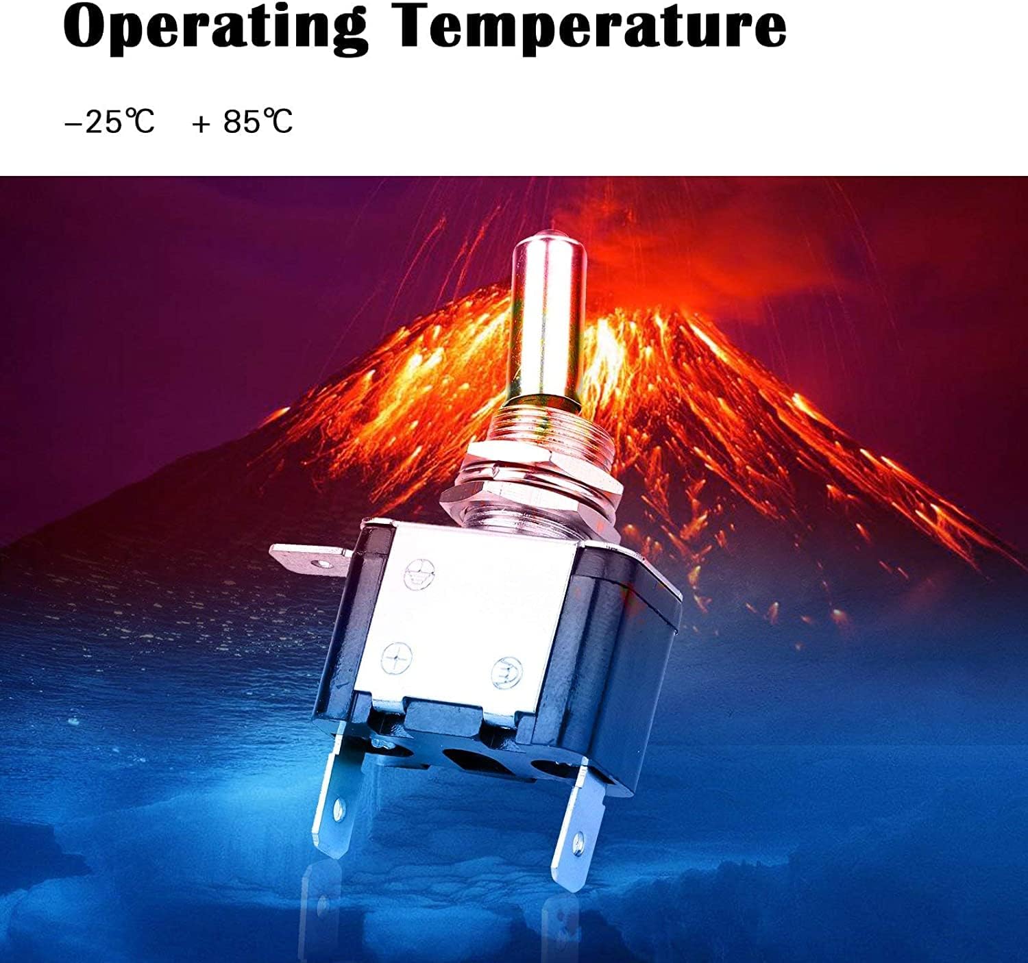 12V Led Toggle Switch, Waterproof Spst 20A On/Off Lighted Rocker Toggle Switch For Car Marine Rv Vehicles Truck Boat Dash Auto (5Pcs)