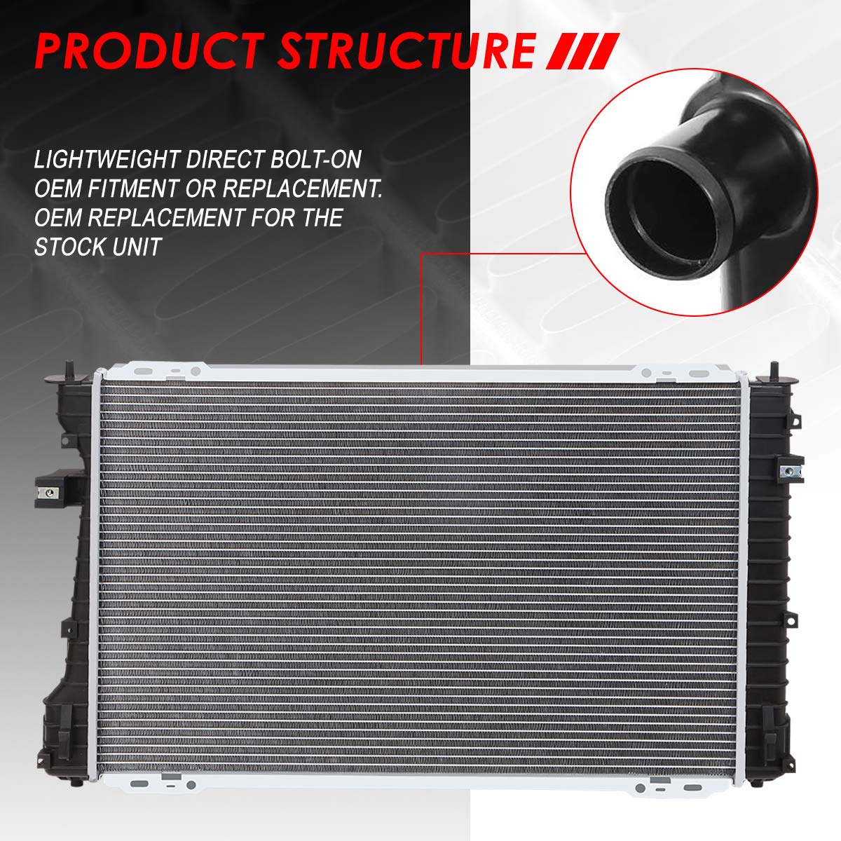 Auto Dynasty Radiator Compatible With 2008-2012 Ford Escape Mazda Tribute Mercury Mariner 2.3L 2.5L, Dpi 13040 Factory Style 1-R