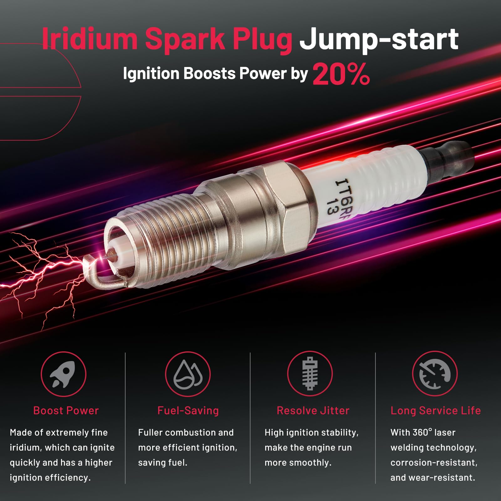 Bdfhyk Ignition Coils Uf191 And Iridium Spark Plug Sp493 Compatible With Lincoln Aviator Avanti,Compatible With Mercury Marauder