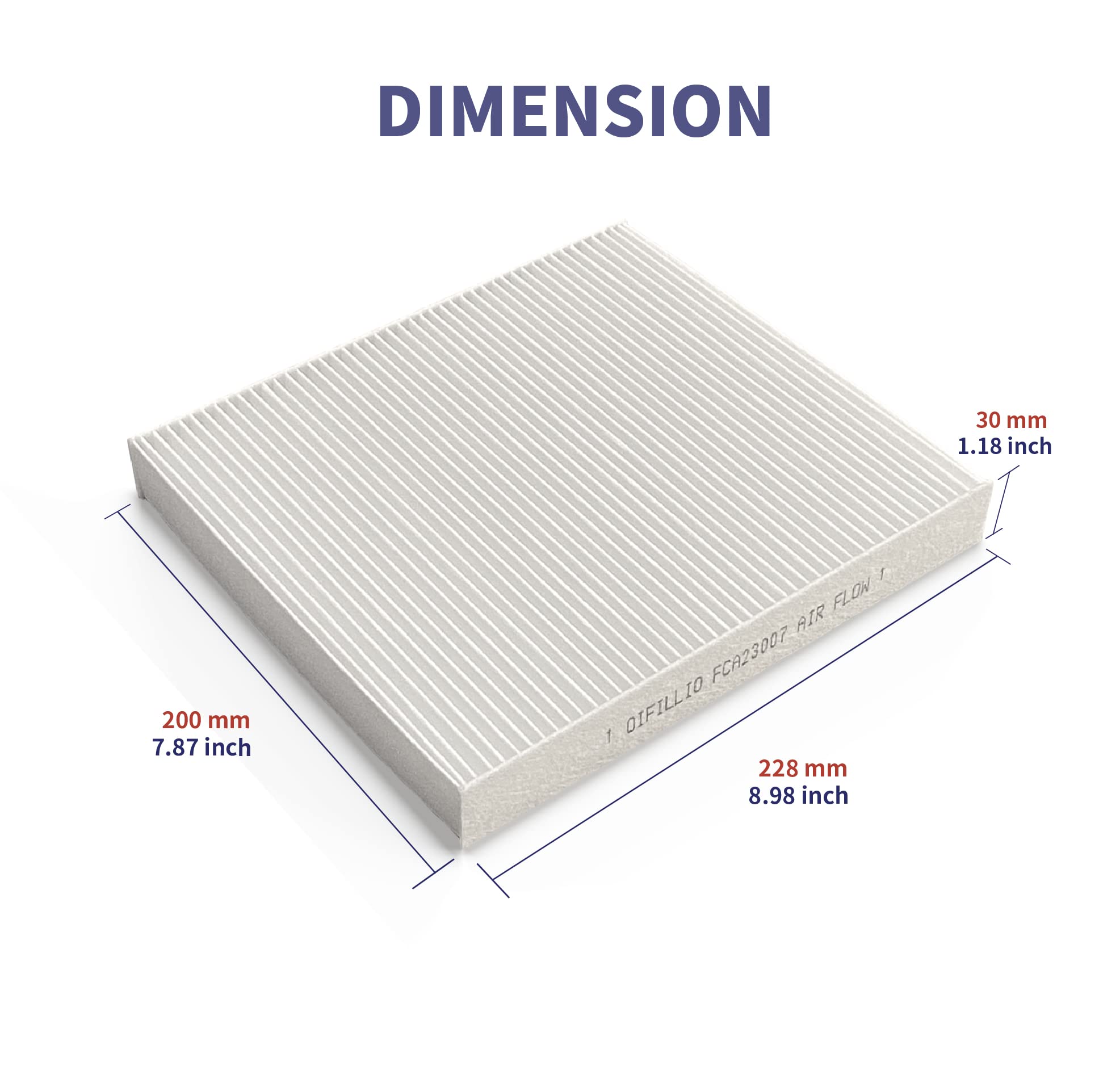 Oifillio Cabin Air Filter For Kenworth T660 T680 T700 T800 T880 Peterbilt 567 579 International Trucks Replaces Paccar X1987001, Af55839, P640110, Pa30093, 4070948C1, 24479 Oifillio Filter Fca2307E