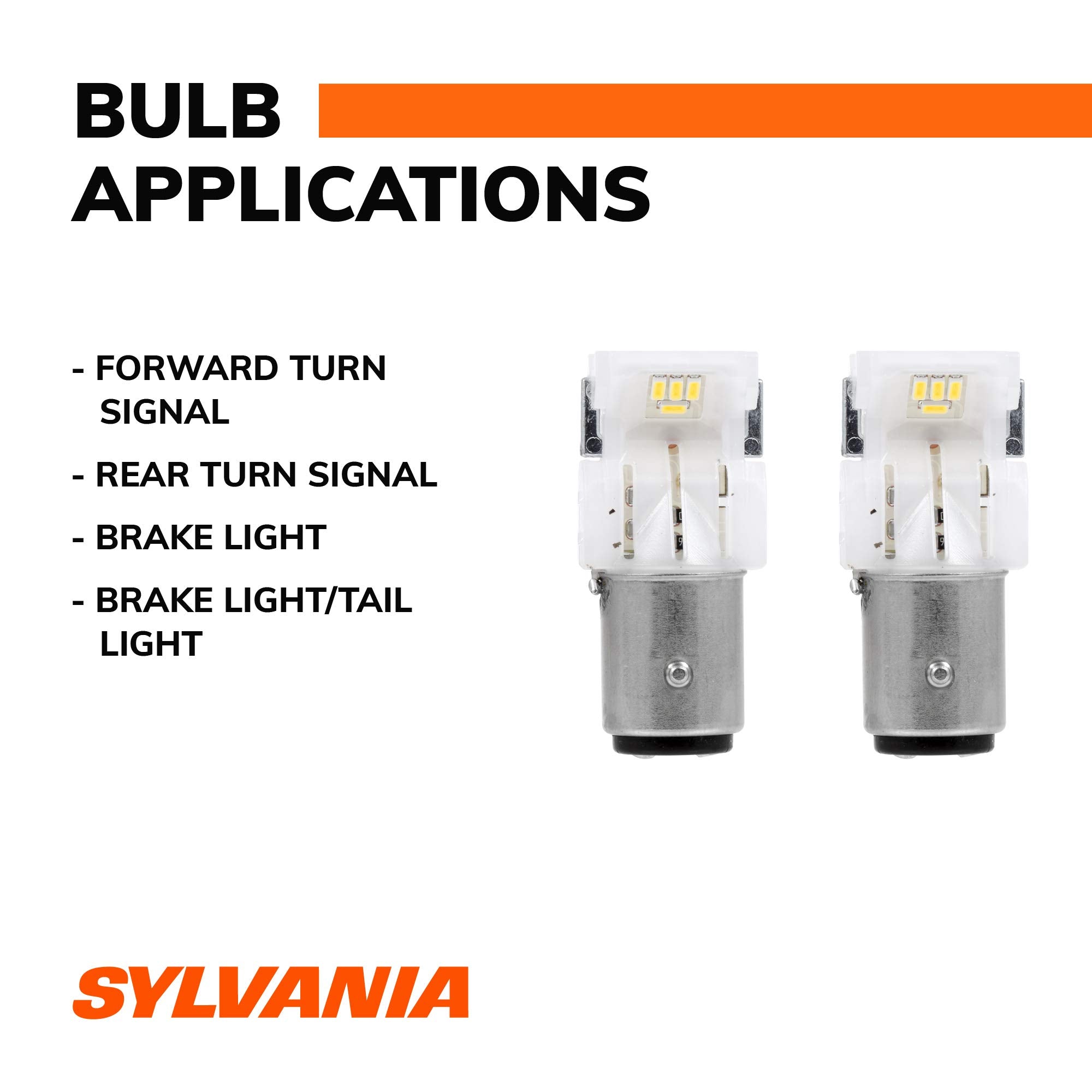 Sylvania - 1157 Led White Mini Bulb - Bright Led Bulb, Ideal For Daytime Running Lights (Drl) And Back-Up/Reverse Lights (Contains 2 Bulbs)