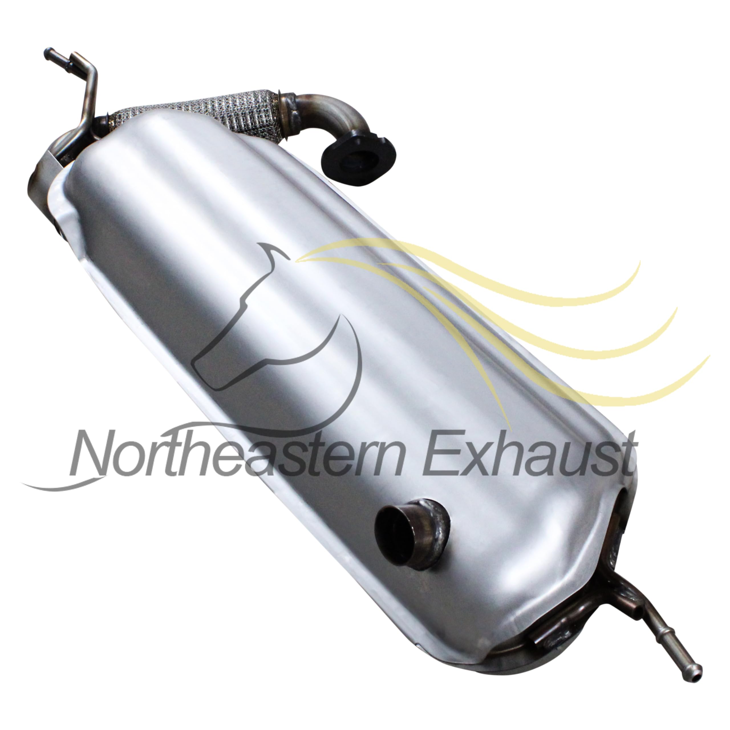 Northeastern Exhaust | Stainless Steel Rear Exhaust Muffler Compatible For Smart Fortwo 2008-2015 1.0L | Free Gasket And Bolts & Nuts Included | Automotive Replacement Part