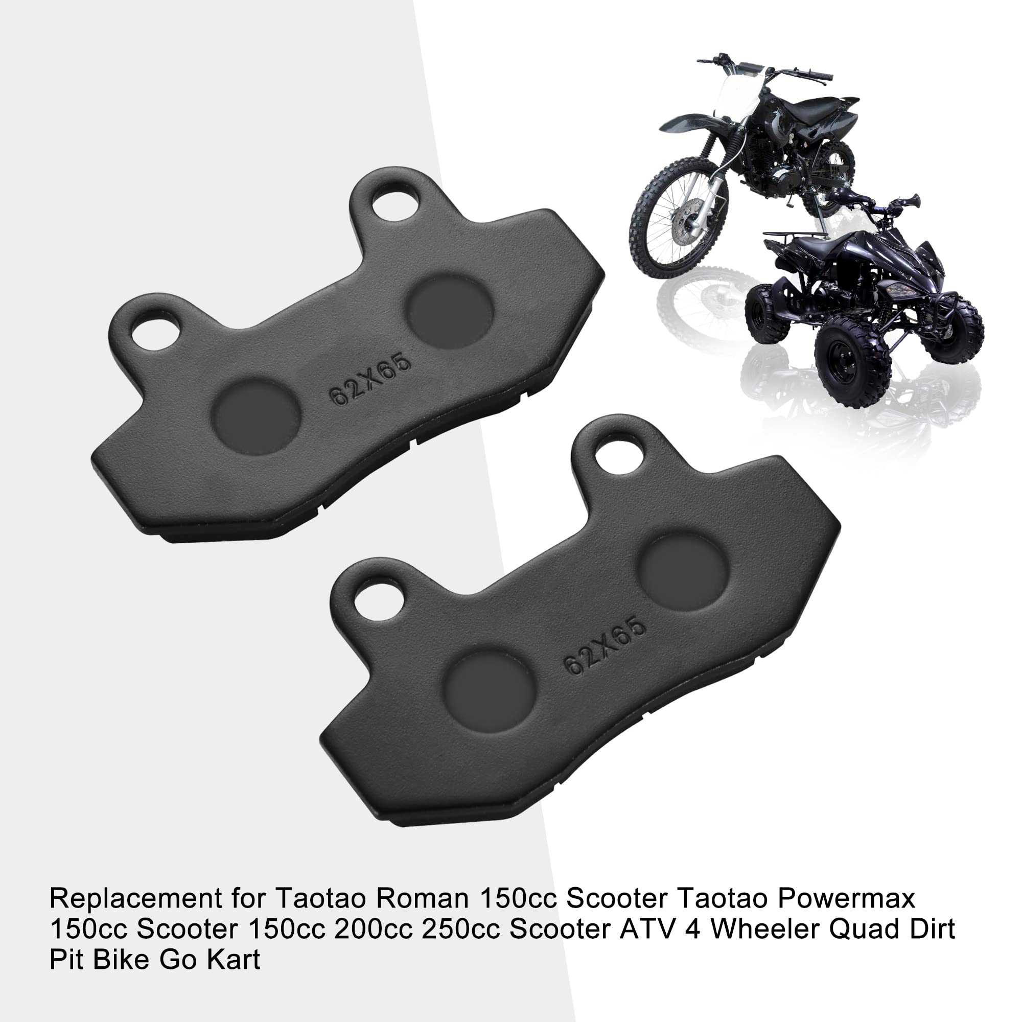 Goofit Scooter Brake Pads Brakes For 150Cc 200Cc 250Cc Atv Dirt Bike Pit Bike Go Kart