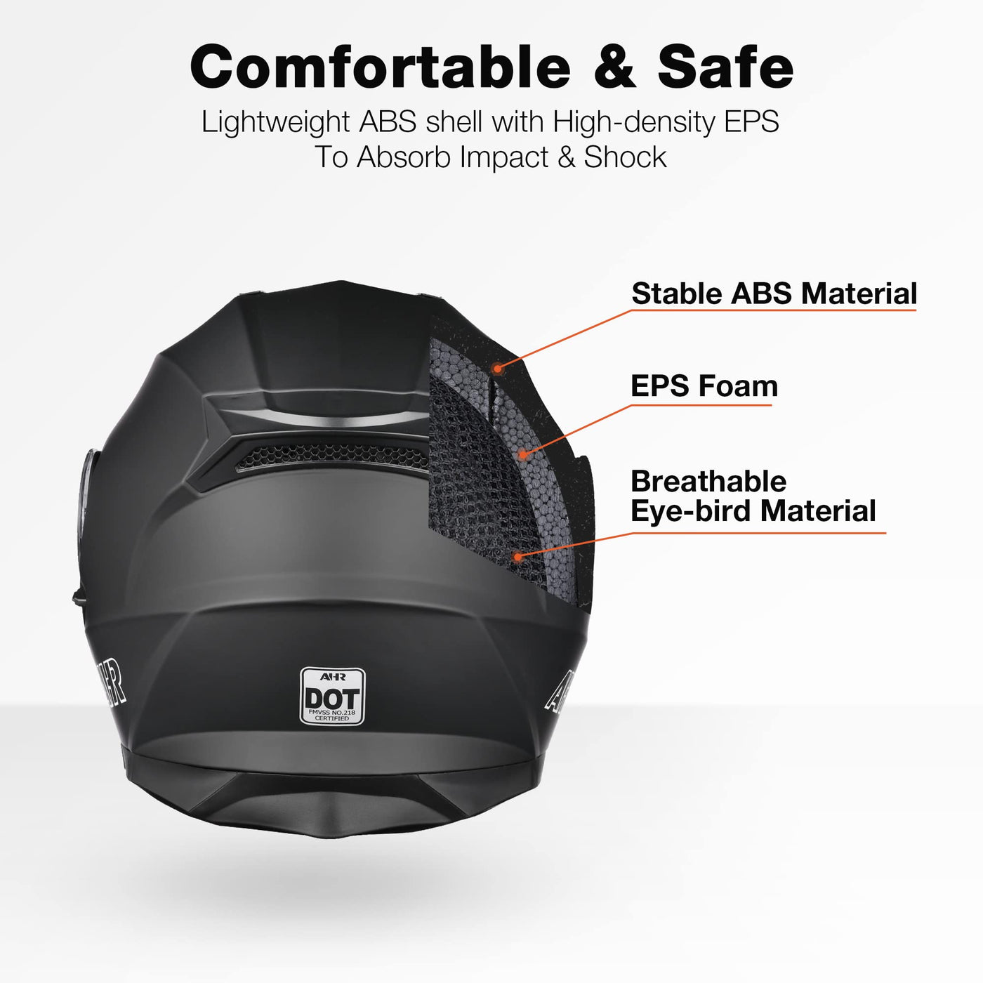 Ahr Motorcycle Helmet Dual Visor Modular Flip Up Full Face Helmet Dot – Carkart Ahr Motorcycle Helmet Dual Visor Modular Flip Up Full Face Helmet Dot – Carkart