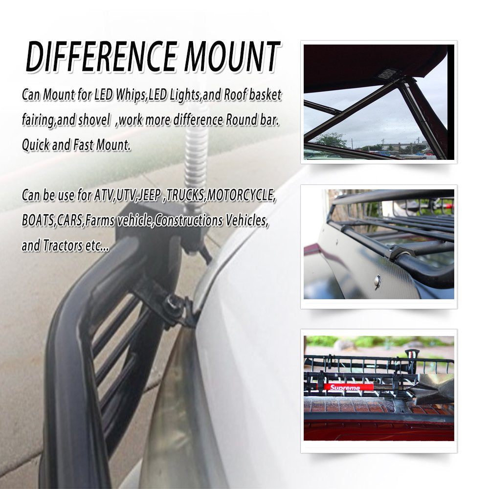 House Tuning Roll Bar Clamps 1.75 Inch-Pack 4 Tube Clamp Bracket 1 3/4 Inch Roll Bar Mounting Brackets For Utv Truck Light Mount