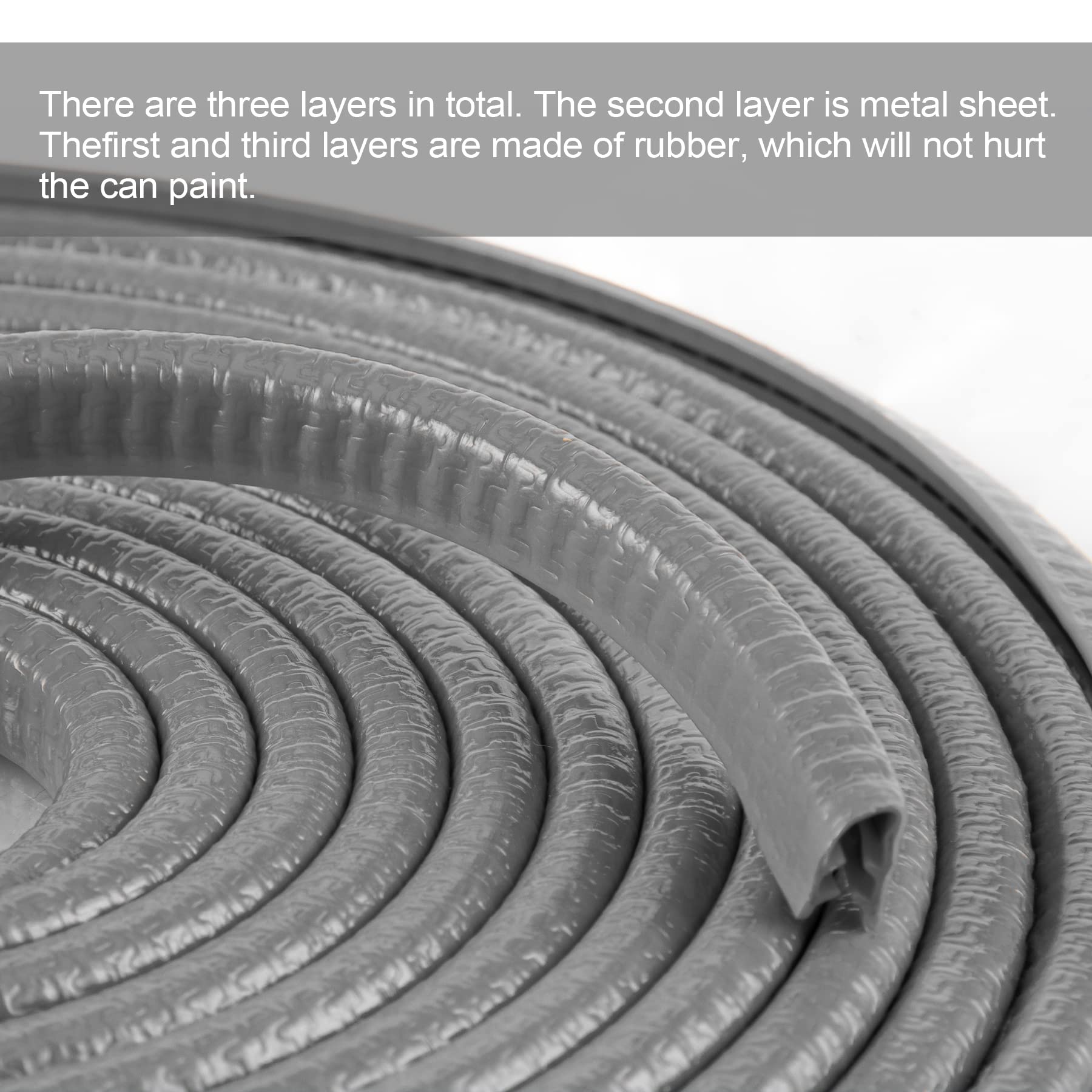 Singaro 33Ft (10M) Car Door Edge Guard, No Glue Rubber Decorative Protective Strip, Car Door Entry Protector, Applicable To Car, Truck, Suv And Atv, Car Exterior Accessories(Gray)