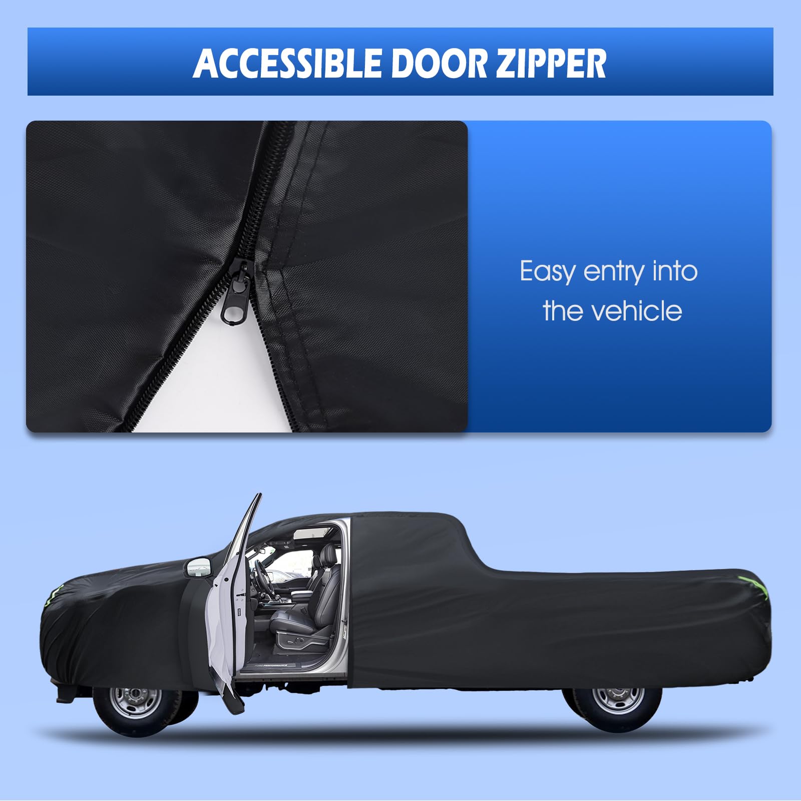 Truck Cover Waterproof All Weather, 6 Layers Pickup Cover Fit For Ford F250/F350, Chevrolet Silverado, Ram 2500, Gmc Sierra, See