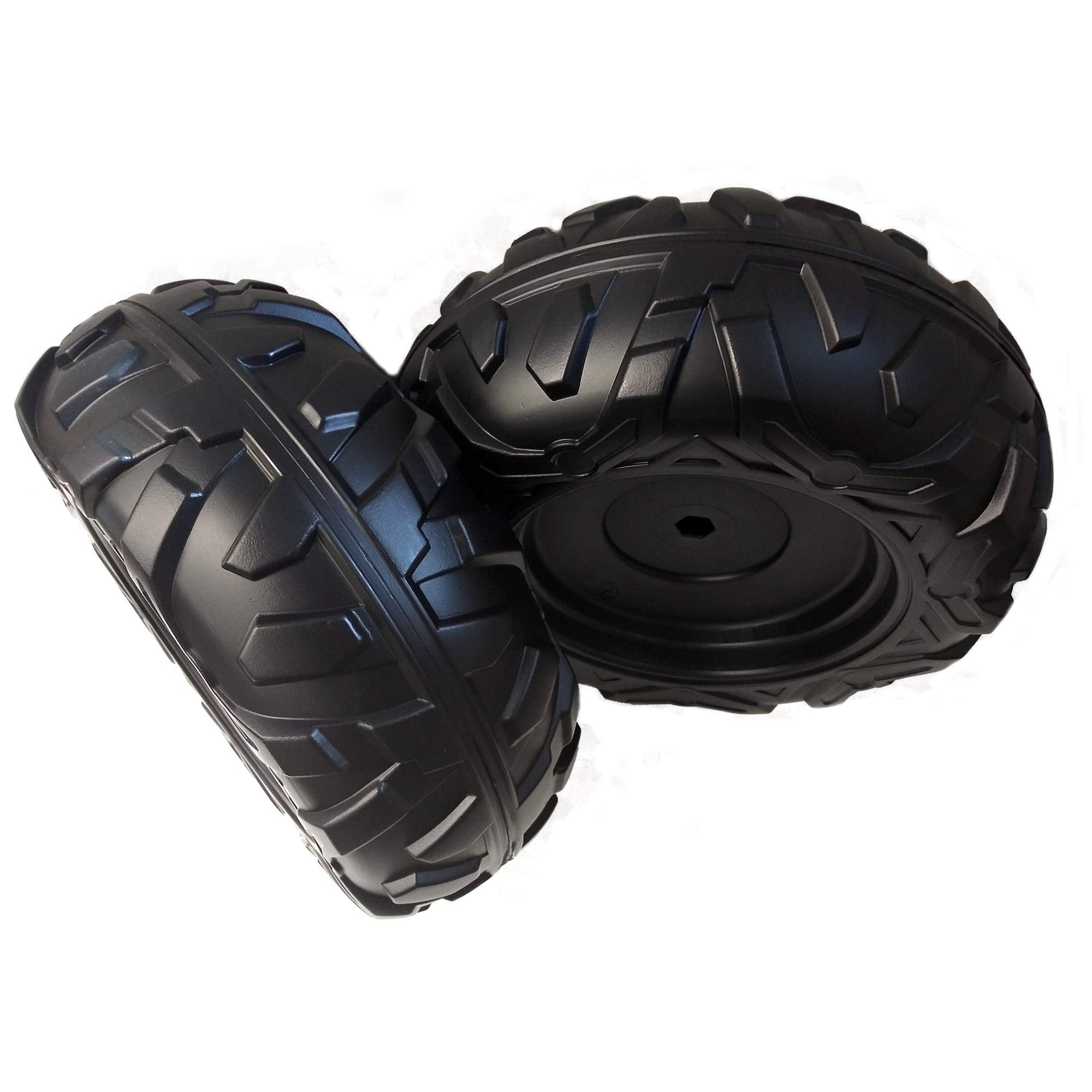 Peg Perego Polaris RZR 900 Front Wheels - Durable Plastic, 8.5 lbs, Model IAKB0543