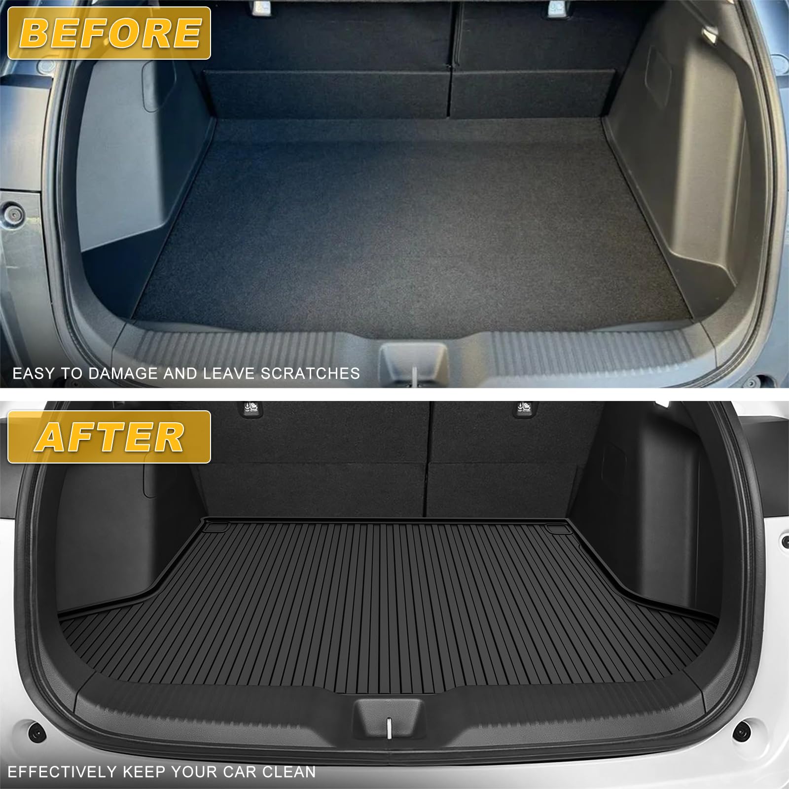 Original Cargo Liner Fit for Honda HRV HR-V AWD 2016-2022: All Weather Protection Heavy Duty Trunk Liner - Anti-Slip Waterproof