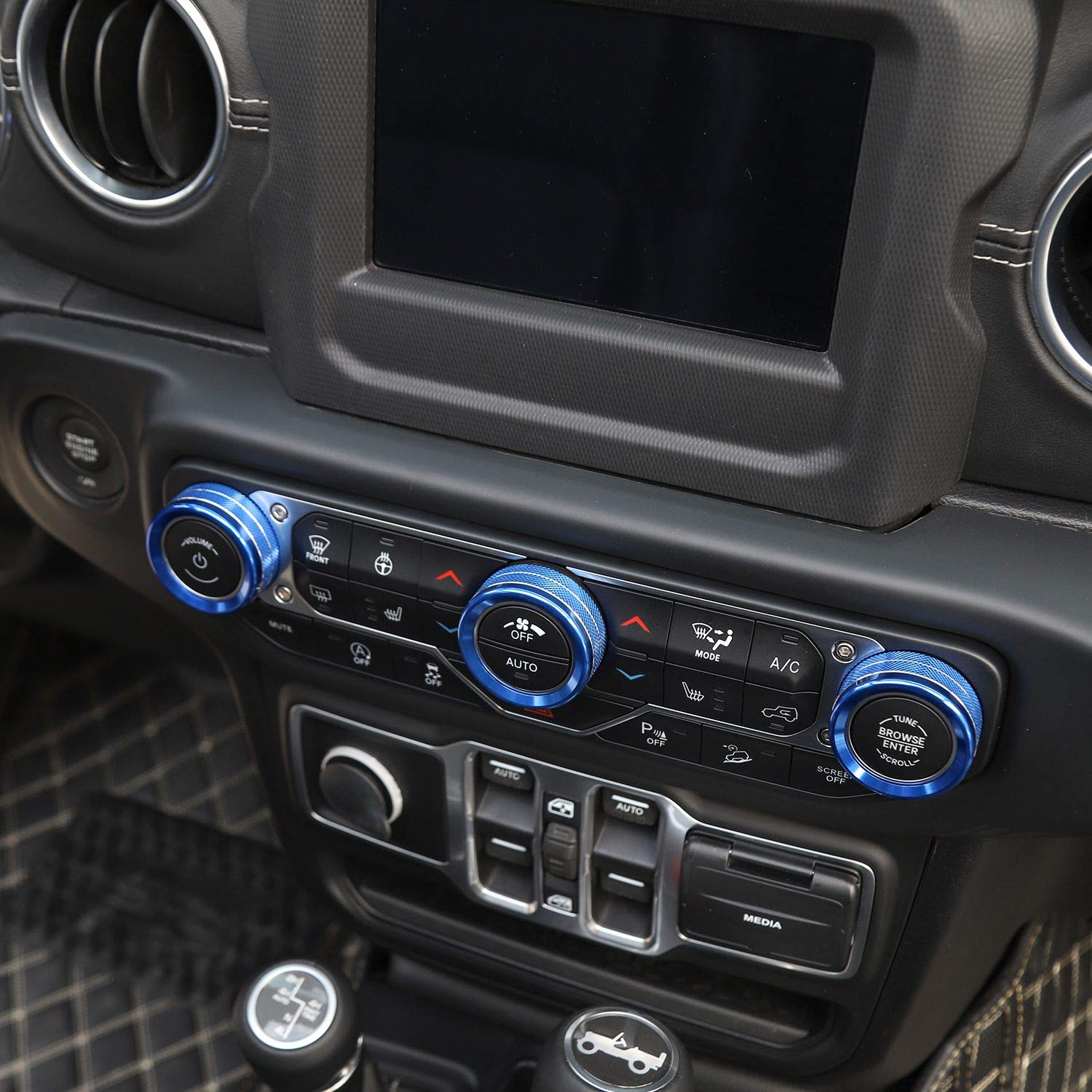 Voodonala Air Conditioner Headlight Center Consoles Switch Knob Cover Trim For 2018-2023+ Jeep Wrangler Jl Jlu Gladiator Jt Inte