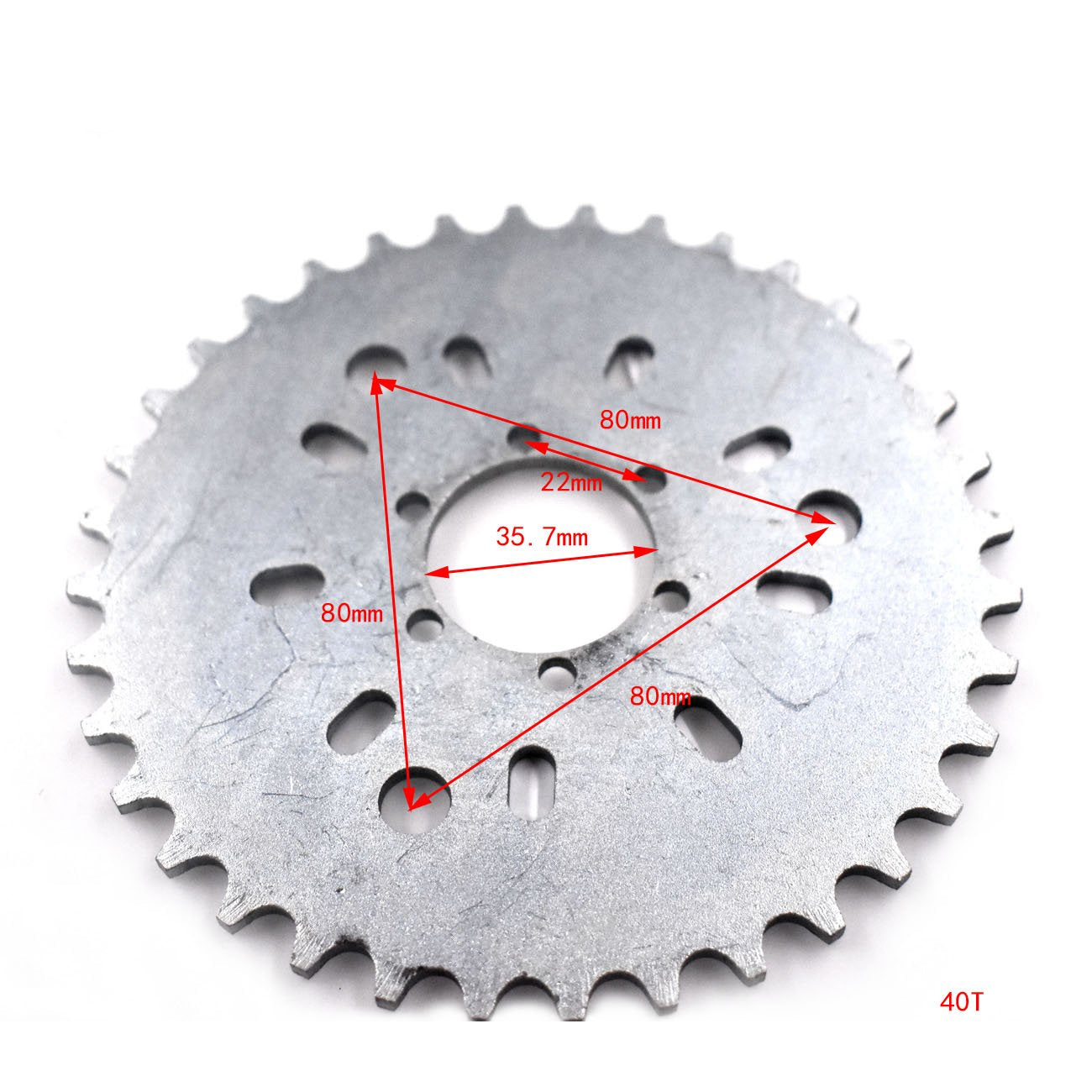 New Wheel Sprocket 40T 40Tooth Motorized Gas Cycle Bicycle 50Cc 60Cc 80Cc