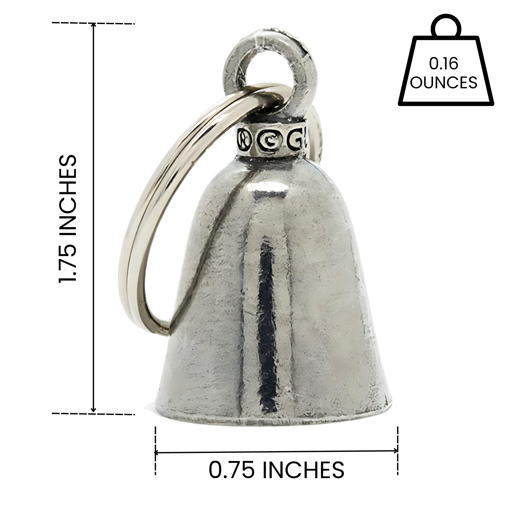 Guardian Bell F*Ck Off Good Luck Bell W/Keyring & Black Velvet Gift Bag | Motorcycle Bell | Lead-Free Pewter | Good Luck Gift |