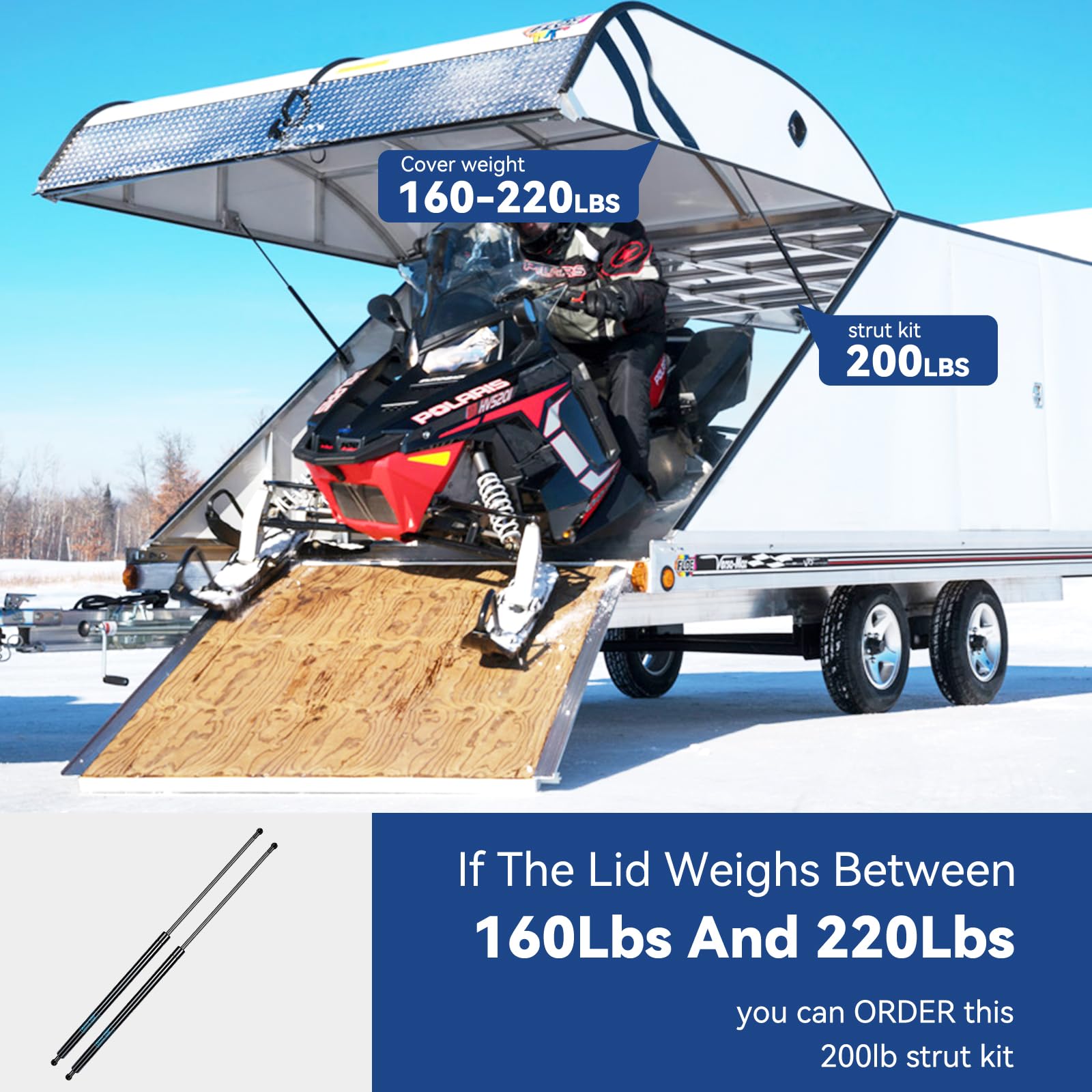 36 '' Gas Shocks Long Struts Spring 36 Inch 200Lb Gas Props Lift Support For Heavy Duty Lid Snowmobile Trailer Trap Door Rv Kict