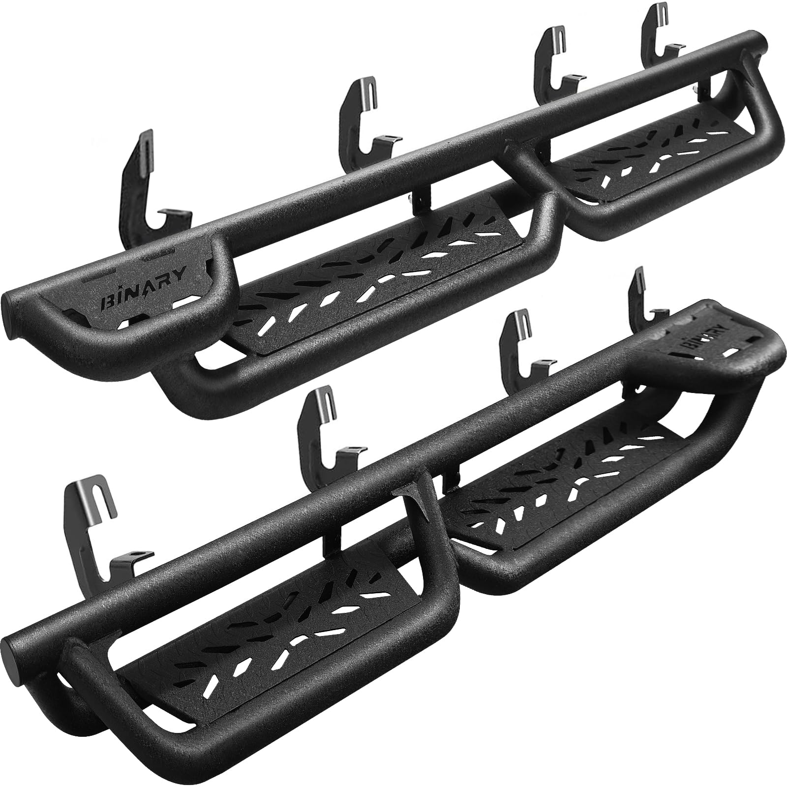 Bed Access Running Boards Compatible with 2019-2025 Chevrolet Silverado/Gmc Sierra 1500 Crew Cab, 20-25 Silverado/Sierra 2500HD 