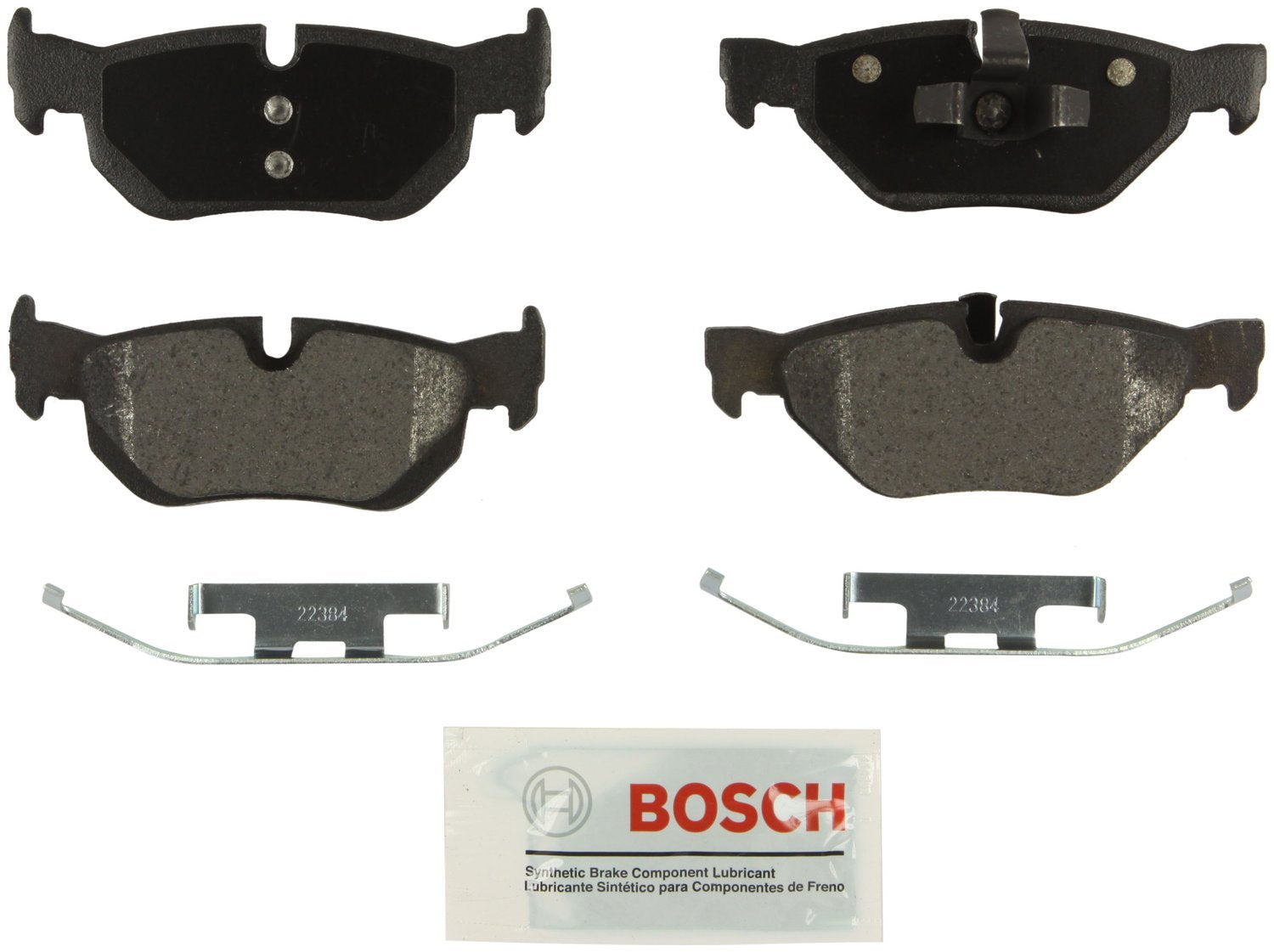 BOSCH BE1171H Blue Semi-Metallic Disc Brake Pad Set With Hardware - Compatible With Select BMW 323i, 325i, 325xi; REAR