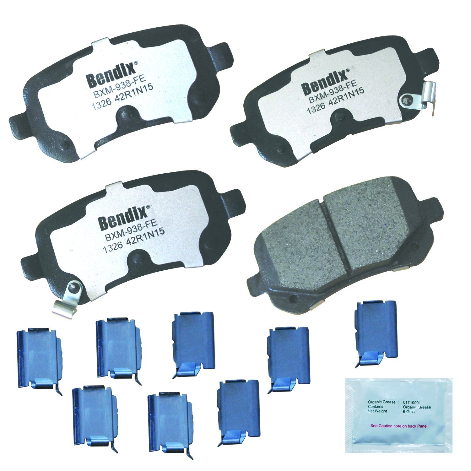 Bendix Fleet Metlok Mkd1326Fm Semi-Metallic Rear Brake Pads For Chrysler Town & Country 2012-2008, Dodge Grand Caravan 2012-2008