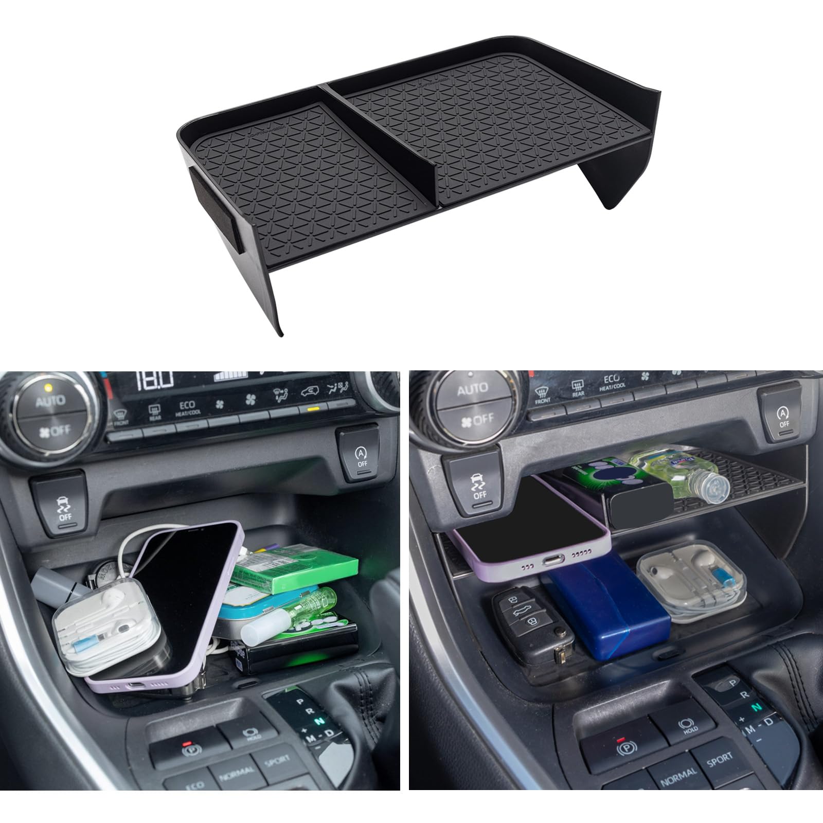 Jdmcar Center Console Organizer Compatible With Toyota Rav4 2019-2025 And 2021-2025 Rav-4 Prime, Abs Material Insert Tray Gear S