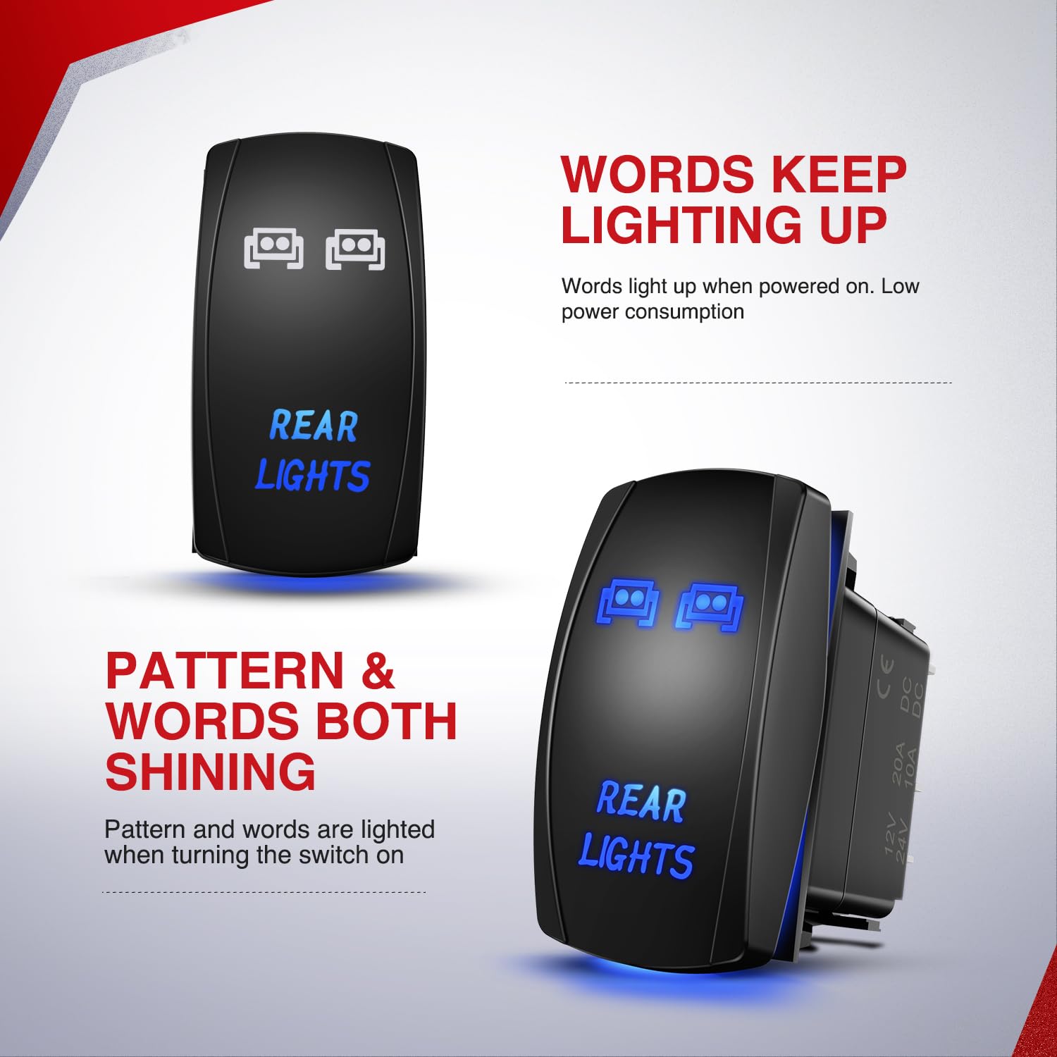 Nilight Wiring Harness Kit Nylon 16 Awg 2 Leads Rear Lights 12V 5Pin Rocker Switch Laser On Off Power Relay Blade Fuse For Led O