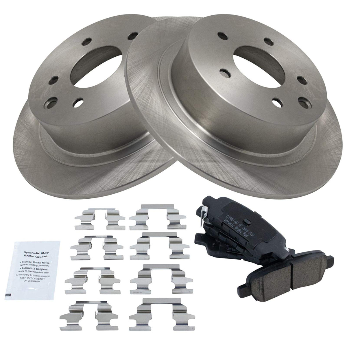 Trq Rear Brake Pad & Rotor Kit Brake Pads Brake Rotor Ceramic Compatible With 2002-2022 Nissan Altima 2011-2017 Juke 2004-2018 M