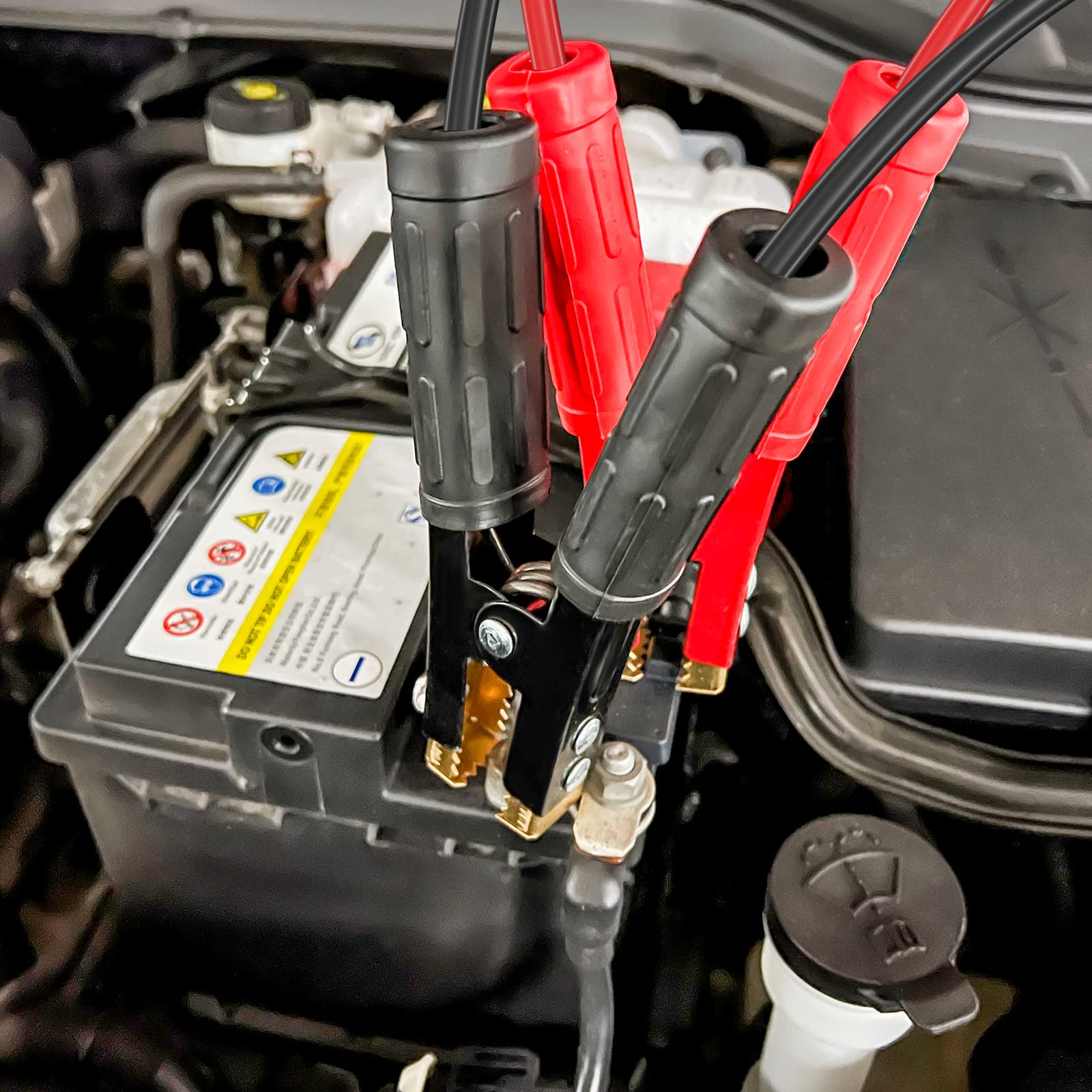 Goupchn Heavy Duty Crocodile Clamps Pure Copper 1000A Car Battery Charger Clamps 2Pcs Power Replacement Battery Alligator Clips Jumper Cable Clamps Welder Clips For Car Automotive Vehicle Boat