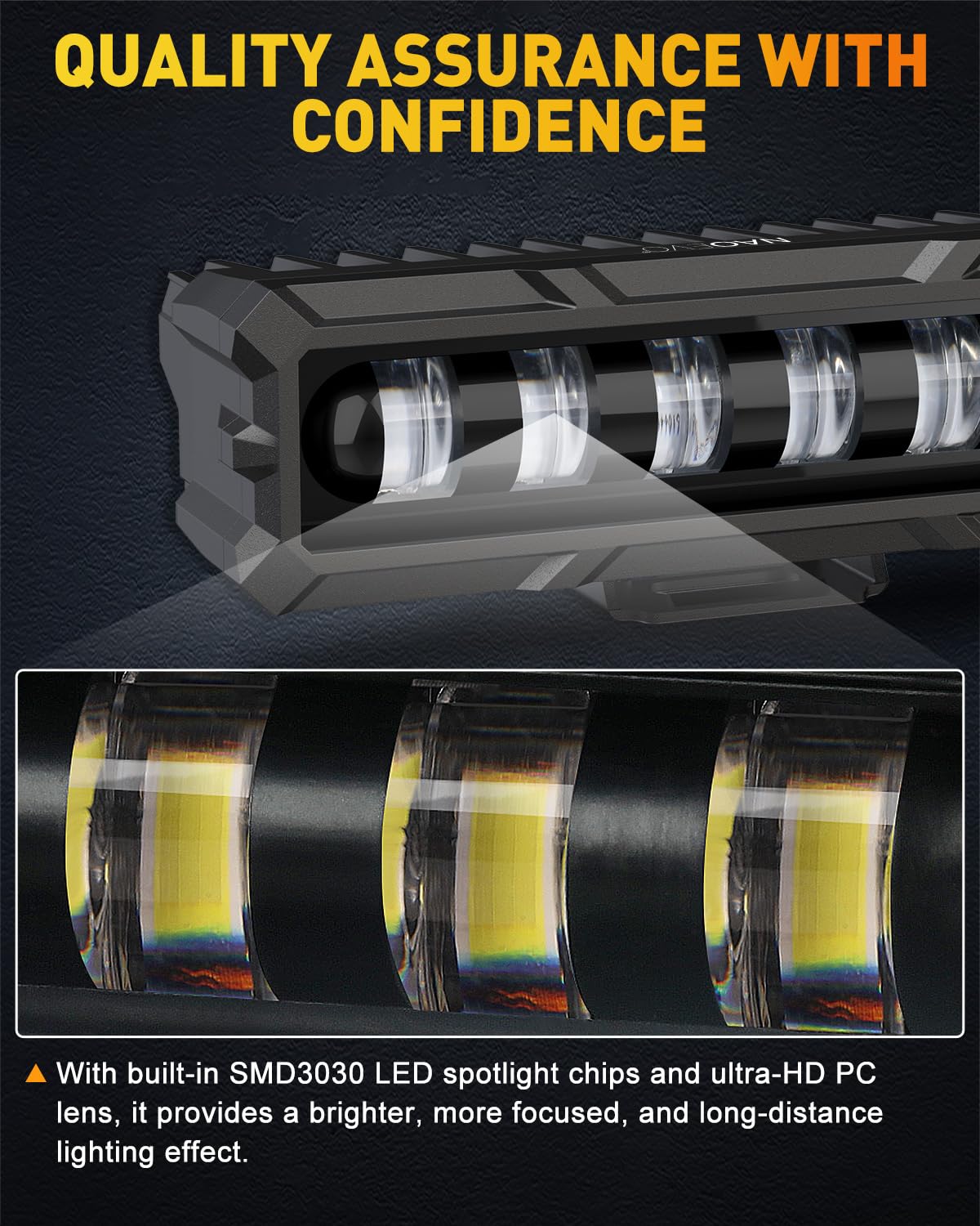 Naoevo 6 Inch Led Light Bar, 50W 2600Lm Led Fog/Off Road Lights For Trucks/Cars/Boat, 2 Pcs (White)