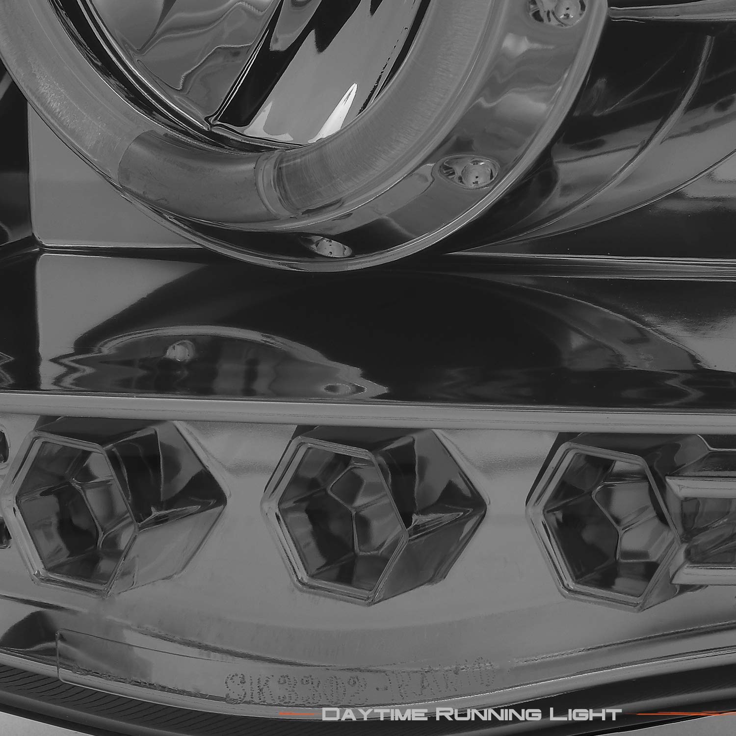 Akkon - For 2002-2005 Dodge Ram 1500 | 2003-2005 Ram 2500 3500 Smoke Dual Halo Projector Led Headlights Pair Set