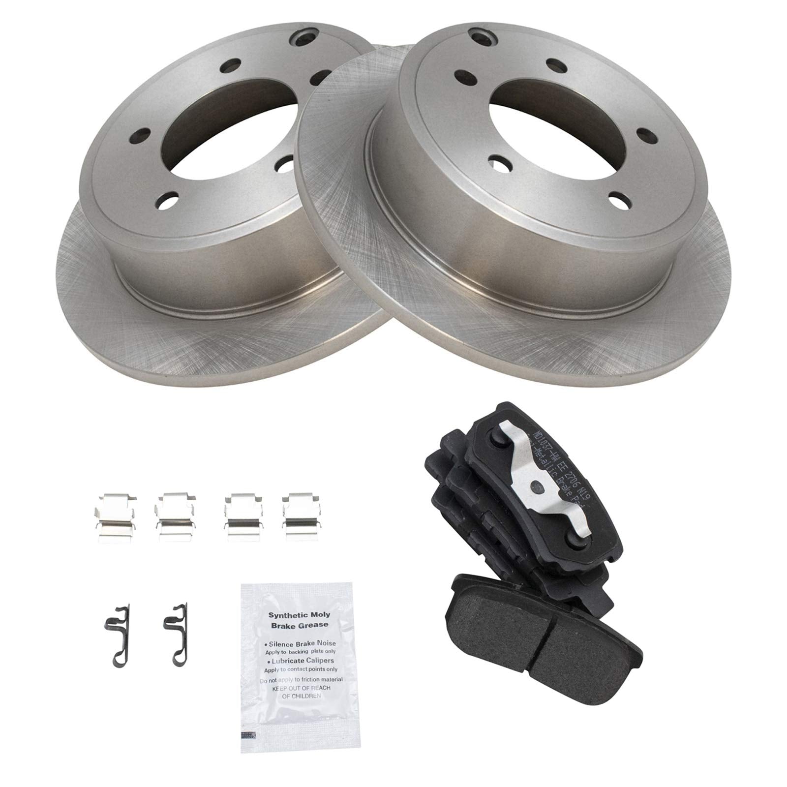 Trq Rear Metallic Brake Pad & Rotor Set Compatible With Sebring Avenger Jeep Lancer