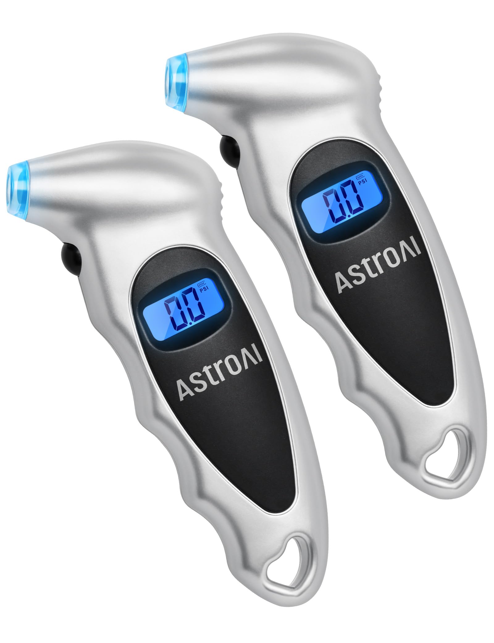 AstroAI 2 Pack Digital Tire Pressure Gauge 150 PSI 4 Settings for Car Truck Bicycle with Backlit LCD and Non-Slip Grip Car Acces