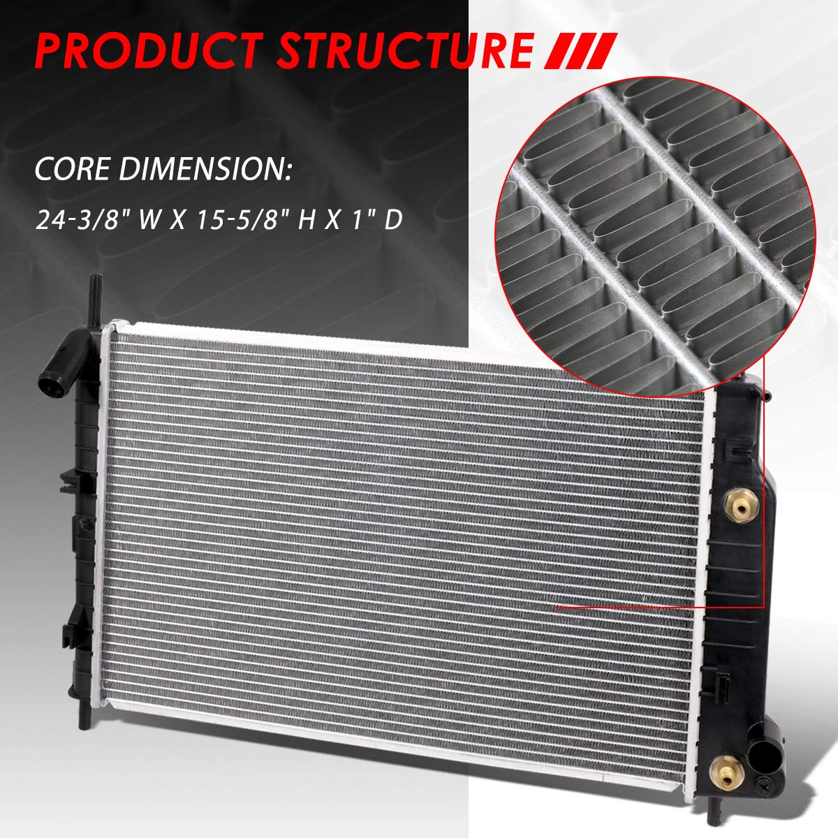Auto Dynasty Radiator Compatible With 95-02 Ford Contour Mercury Cougar Mystique 2.0L 2.5L At, Dpi 1719 Factory Style 1-Row Cool