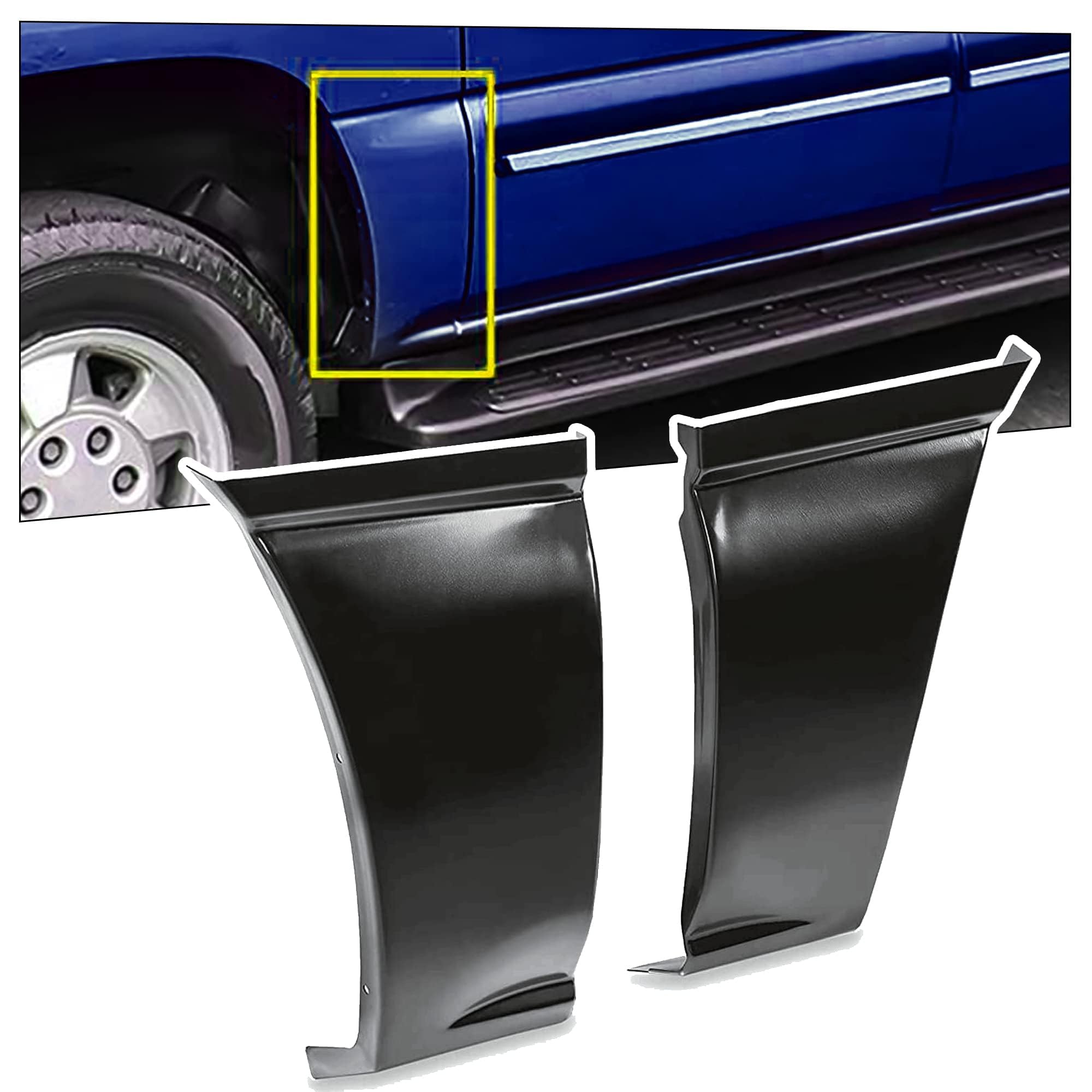 KUAFU Front Lower Quarter Repair Panel Compatible with 2000-2006 Chevy Chevrolet Suburban Yukon XL Steel Electrophoresis Black (