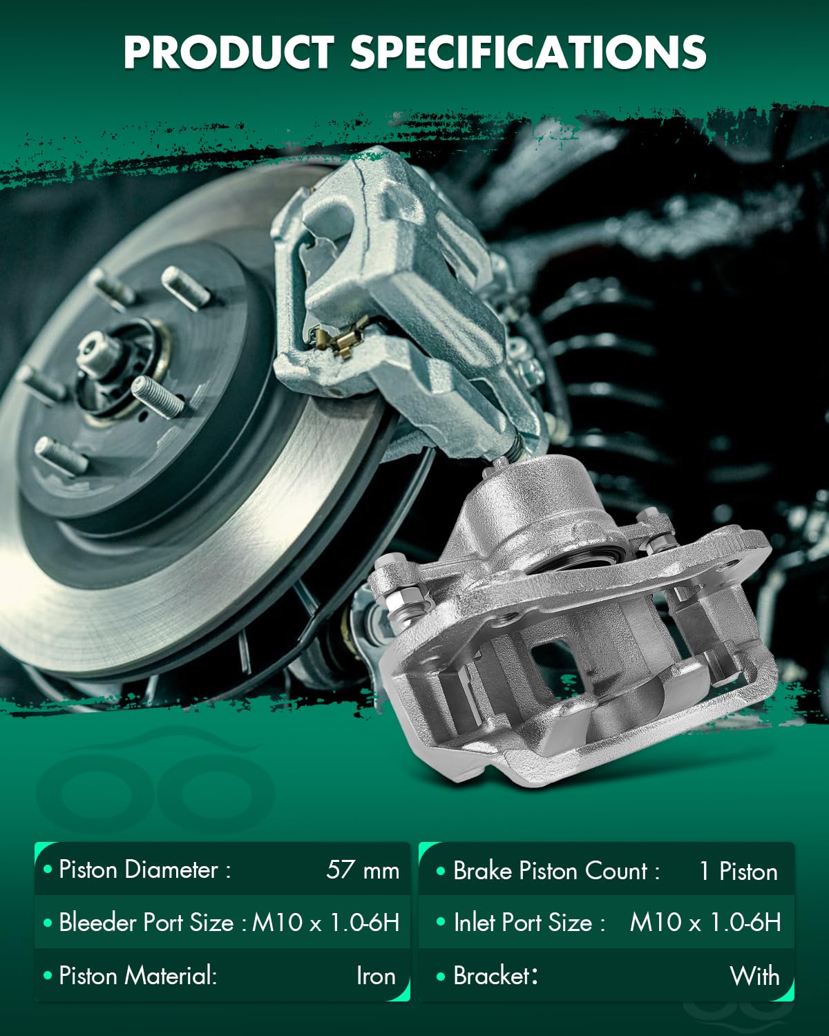 Scitoo 19B2999 Front Left Disc Brake Caliper Assembly W/Bracket For Hyundai For Elantra/For Sonata,For Kia For Magentis/For Opti