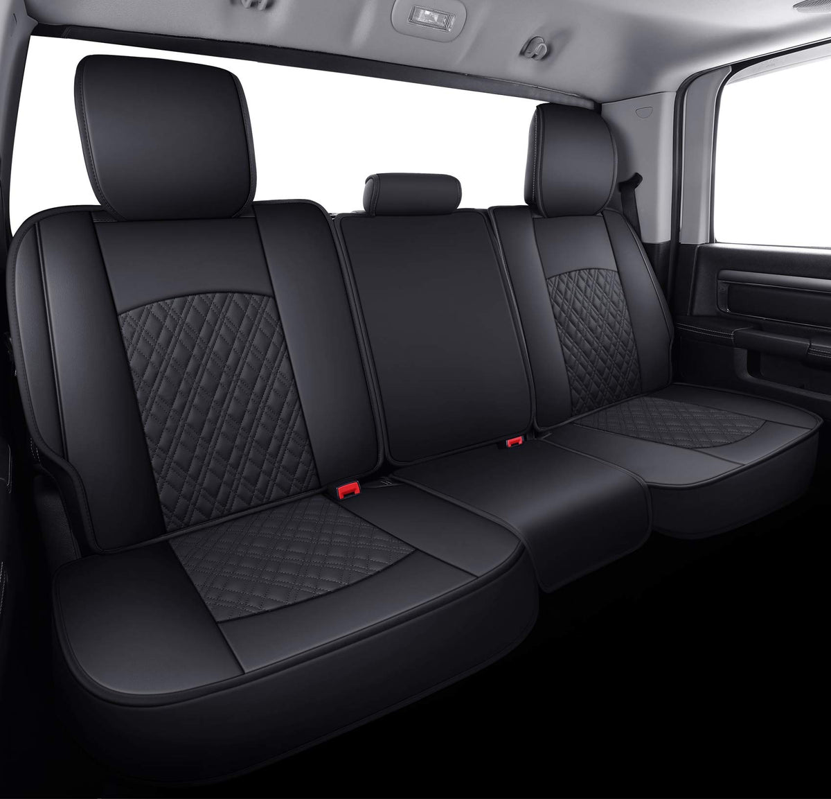 Yiertai Car Seat Covers Compatible With Dodge Ram Custom Fit 2009-2025 1500 2010-2025 2500 3500 Pickup Mega Cab Waterproof Leath