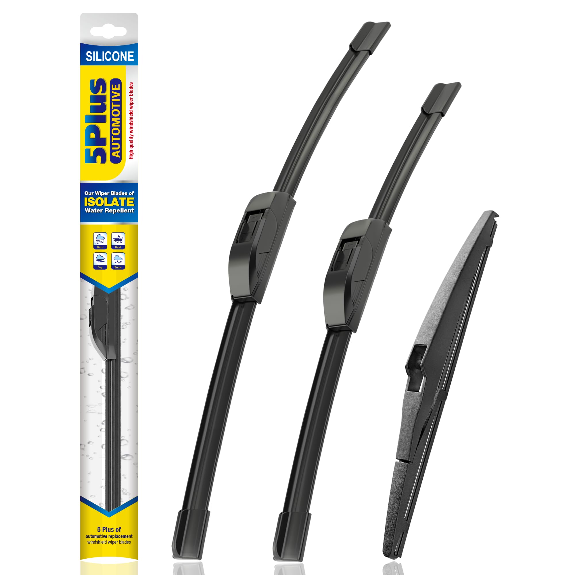 5 Plus Silicone Windshield Wipers Replacement For 2020-2023 Toyota Highlander Wiper Blades(Set Of 3),Automotive Replacement Wind